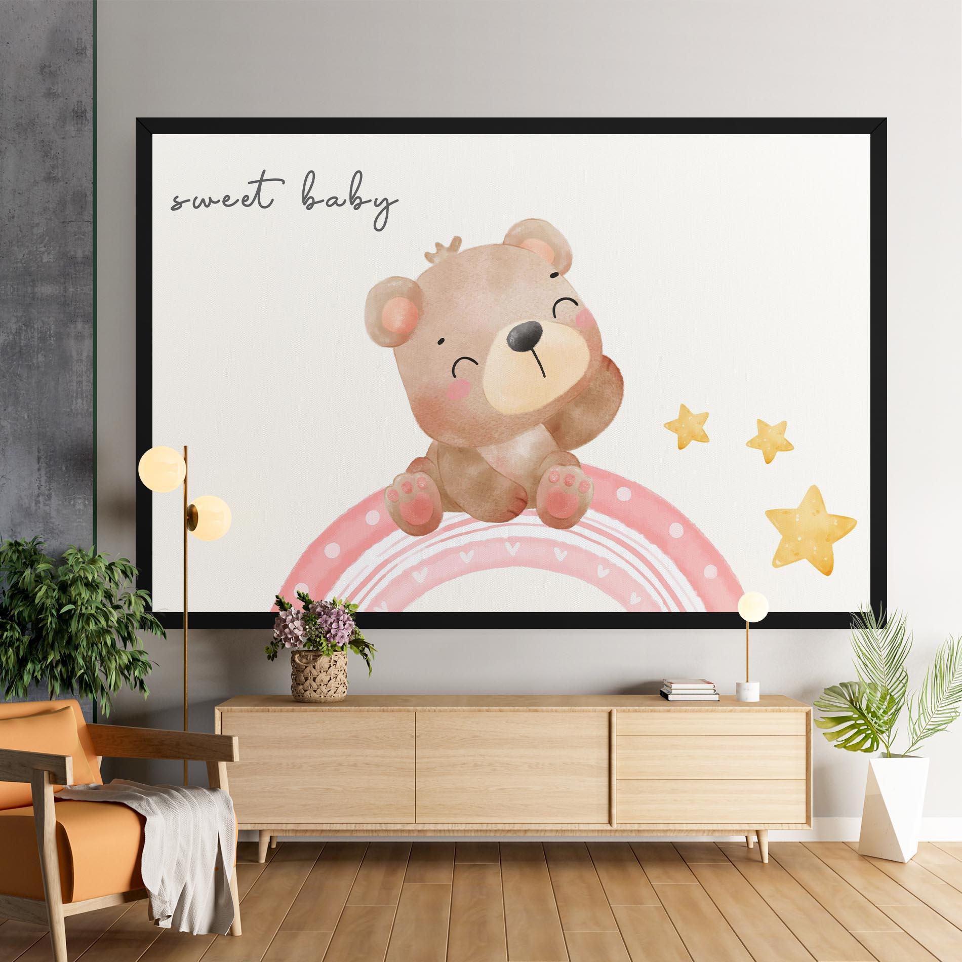 Leinwandbild Sweet Baby Bear mockup 9