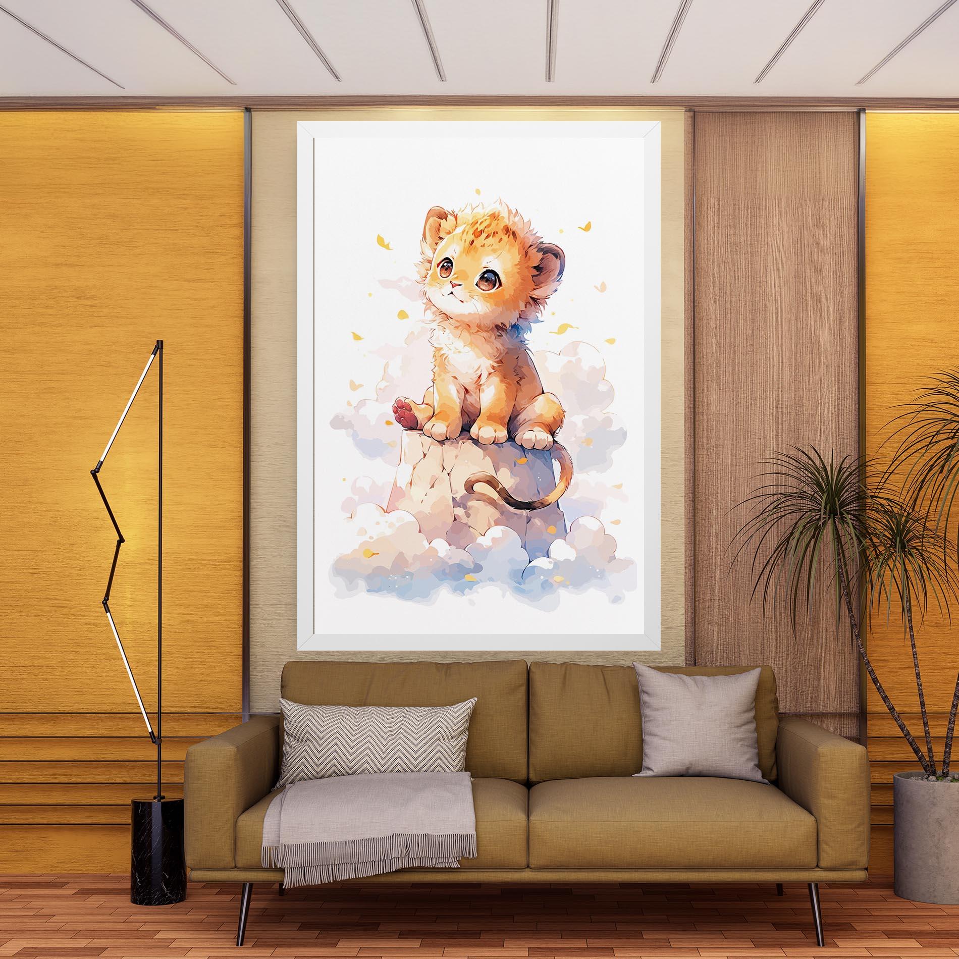 Leinwandbild Cute Cloud Lion mockup 9