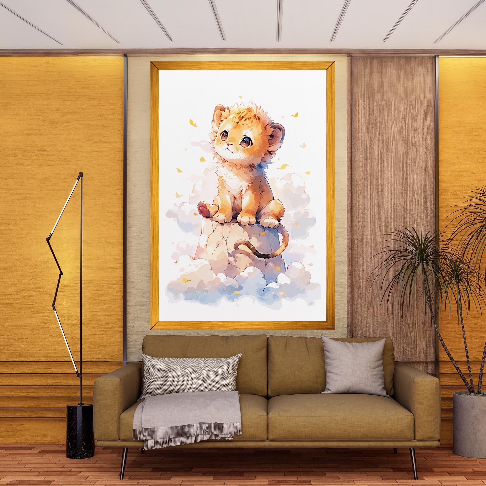 Leinwandbild Cute Cloud Lion mockup 9
