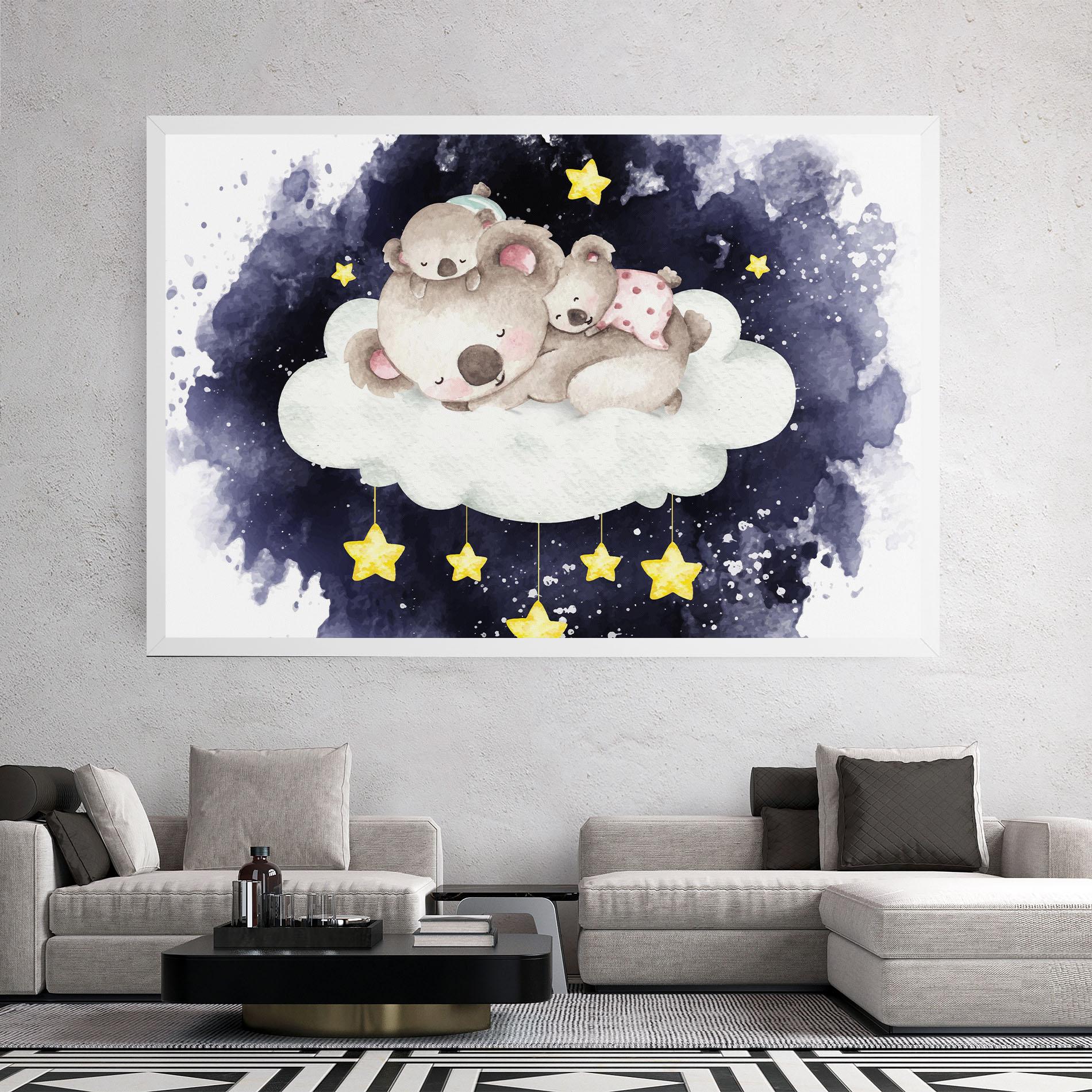 Leinwandbild Baby Koala Sleeping mockup 2