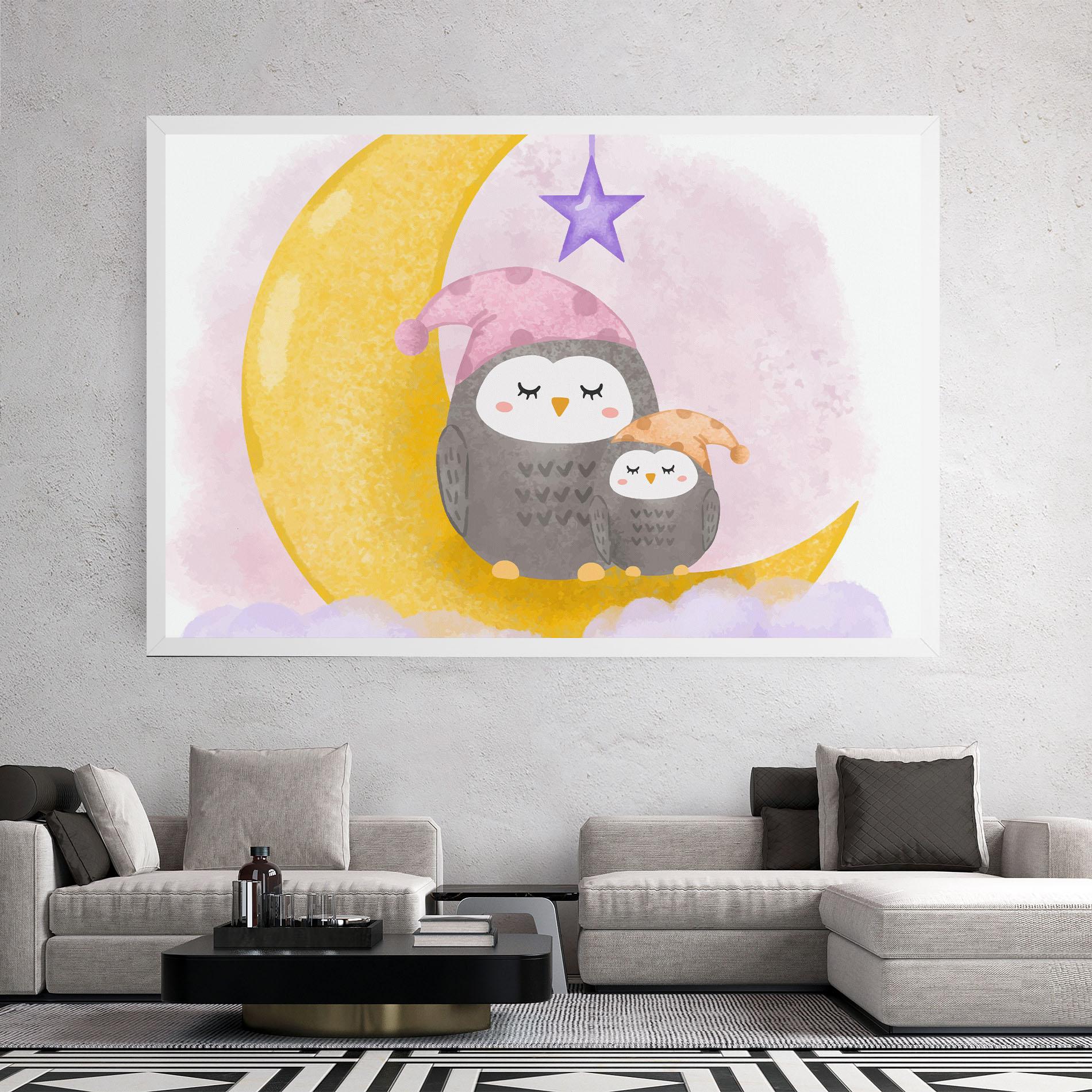 Leinwandbild Baby Owl mockup 2