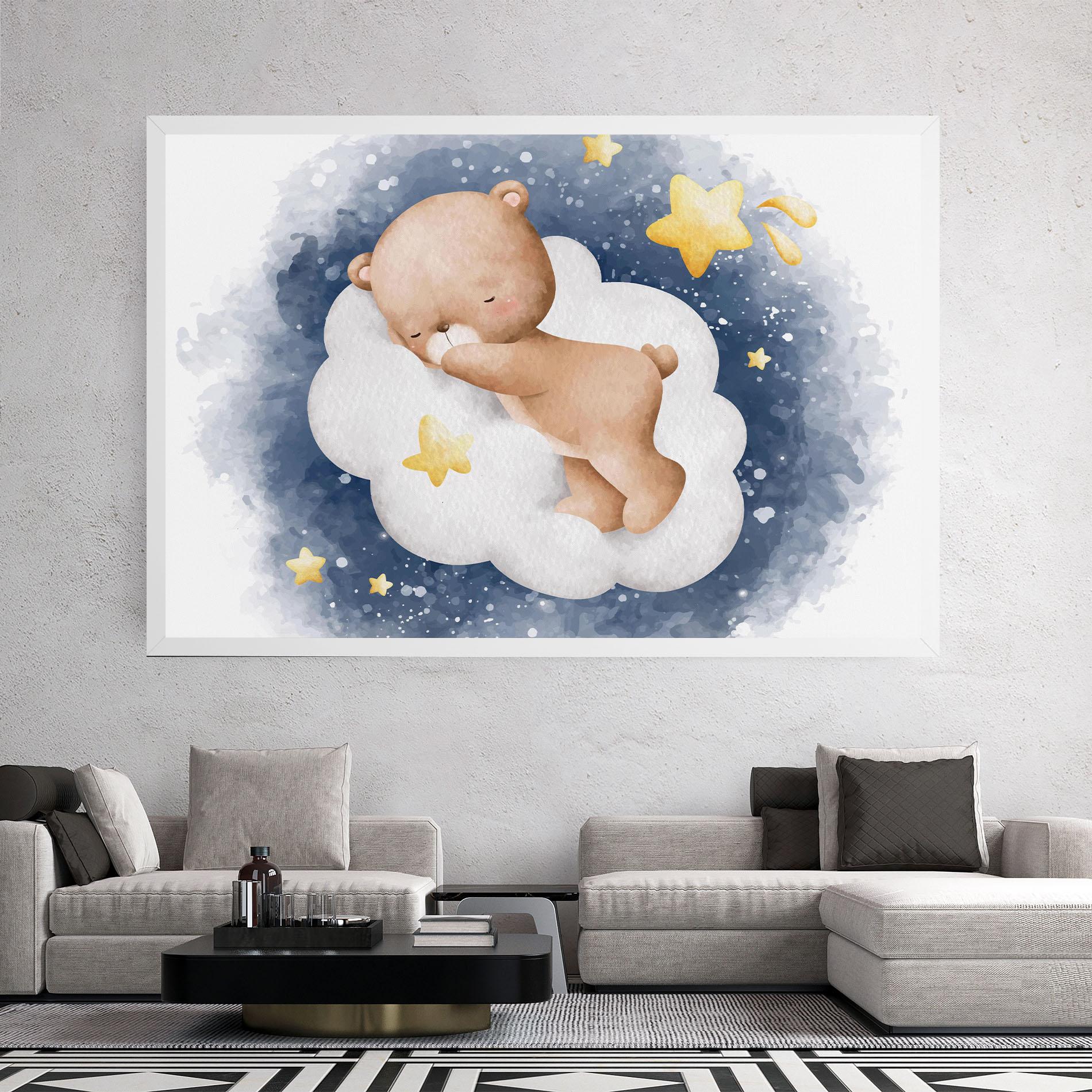 Leinwandbild Bear Cloud Sleep mockup 2