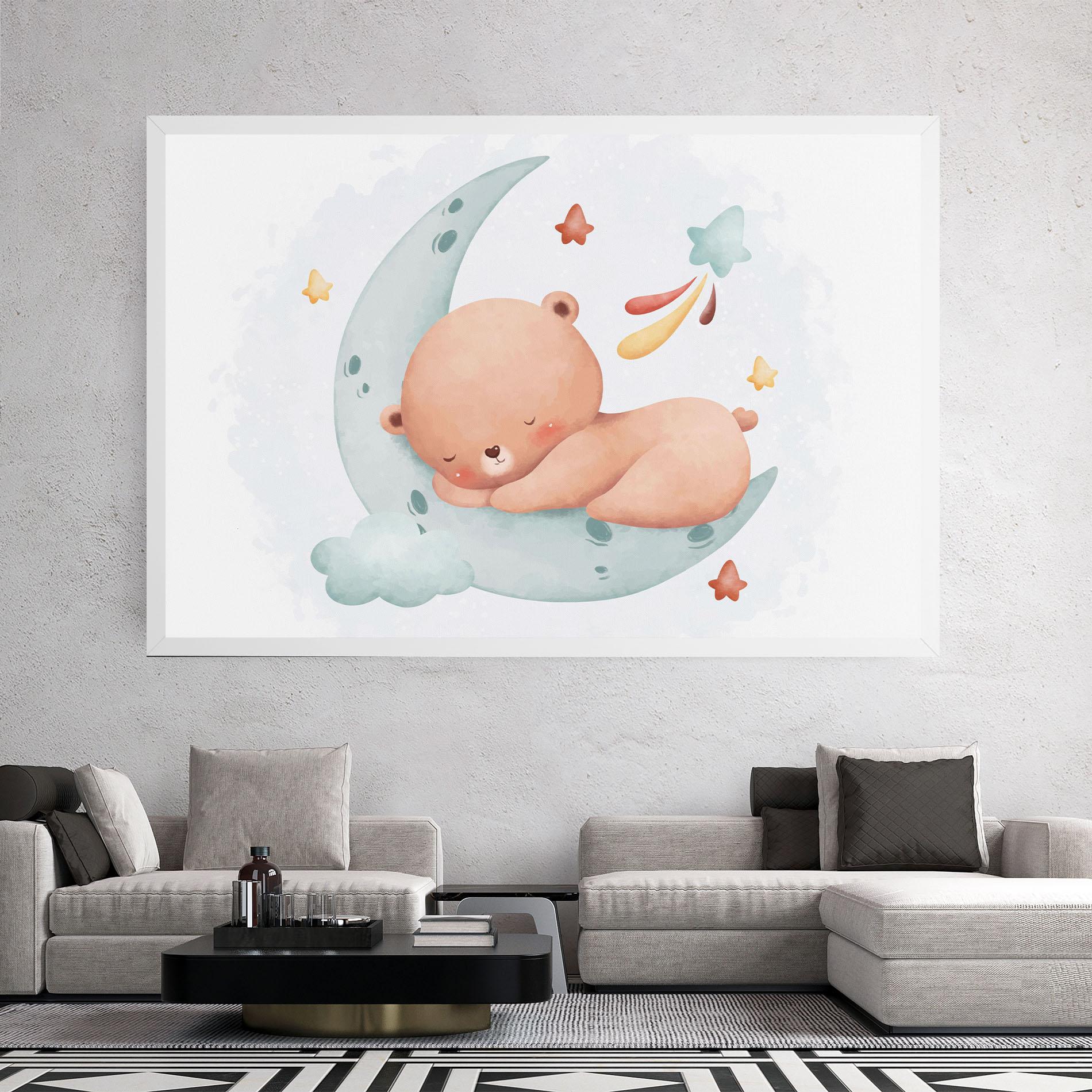Leinwandbild Blue Moon Bear mockup 2