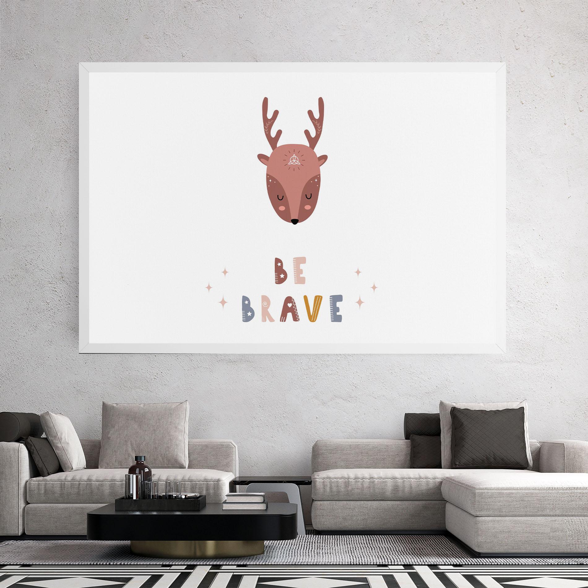 Leinwandbild Brave Deer mockup 2