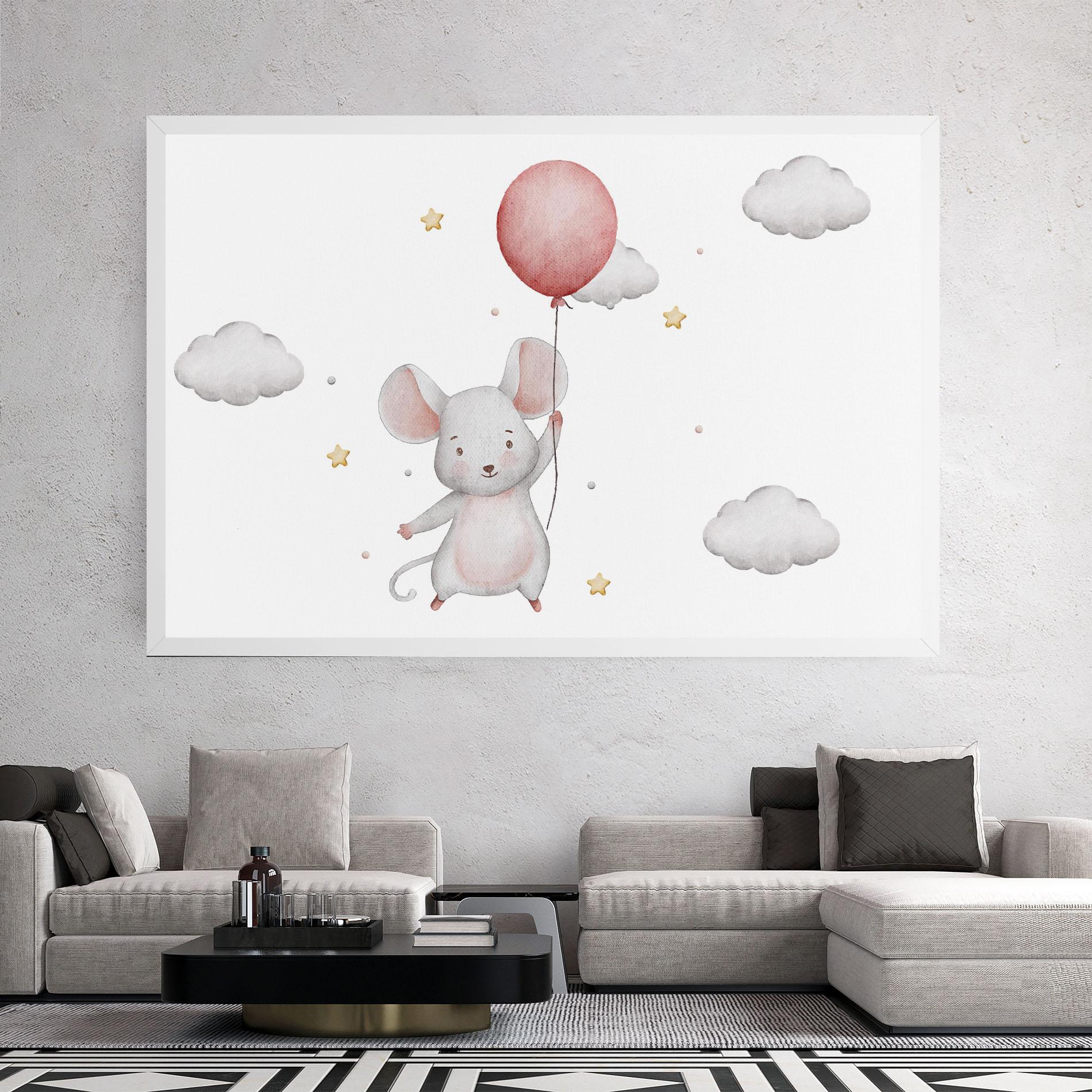 Leinwandbild Mouse Balloon mockup 2