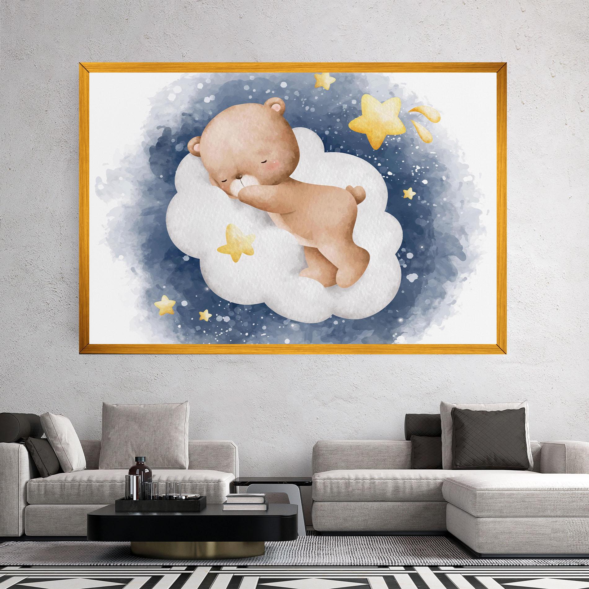 Leinwandbild Bear Cloud Sleep mockup 2
