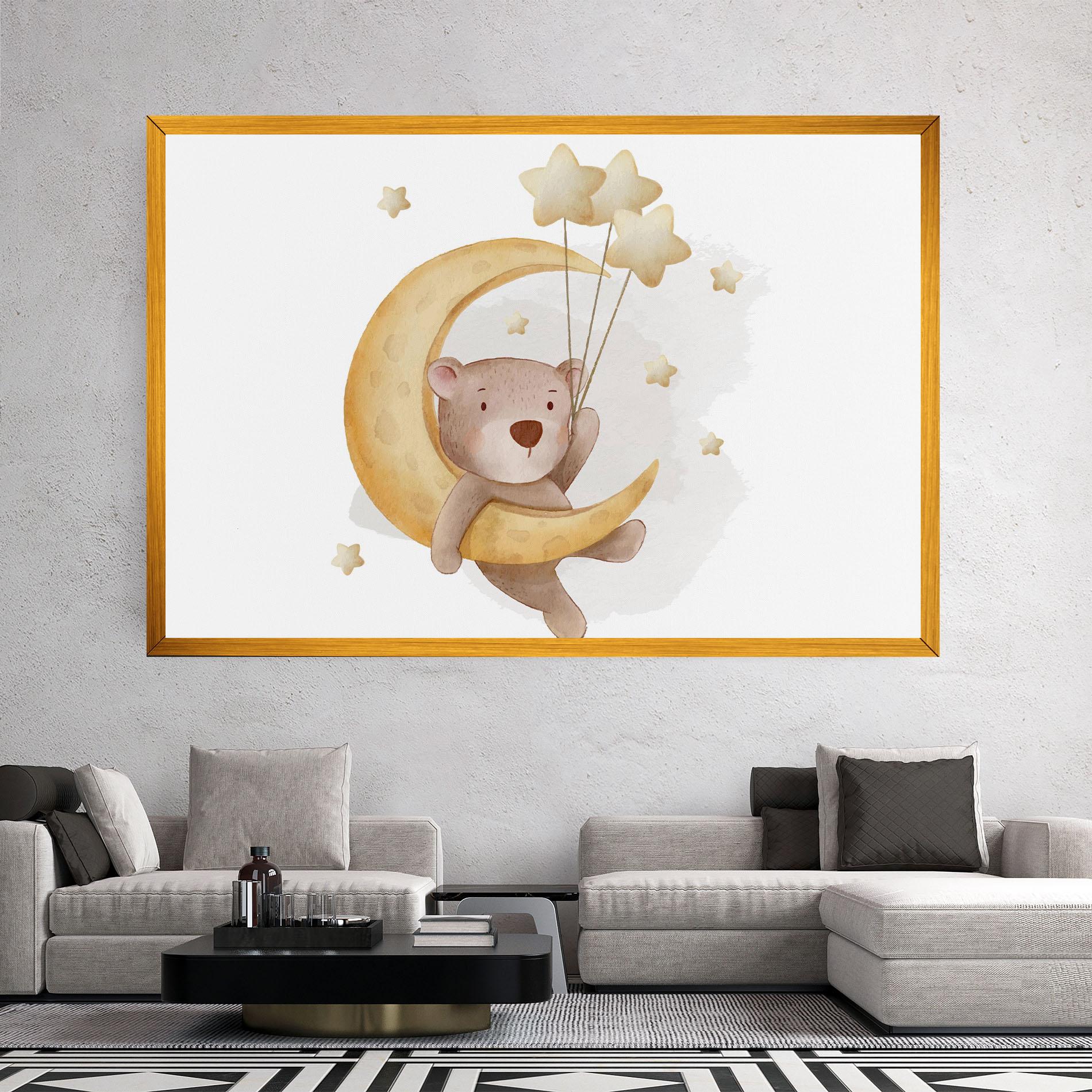 Leinwandbild Bear Moon mockup 2