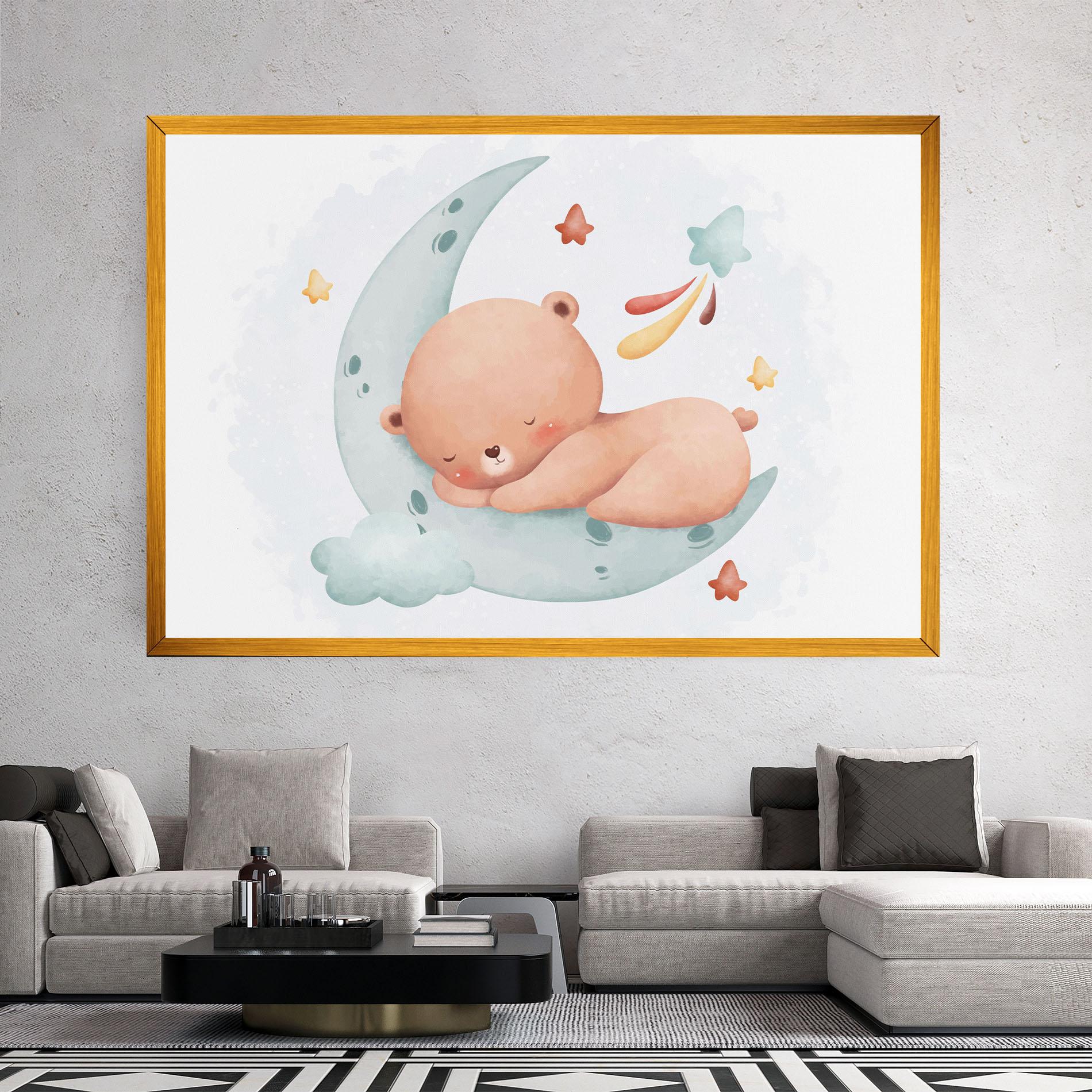 Leinwandbild Blue Moon Bear mockup 2