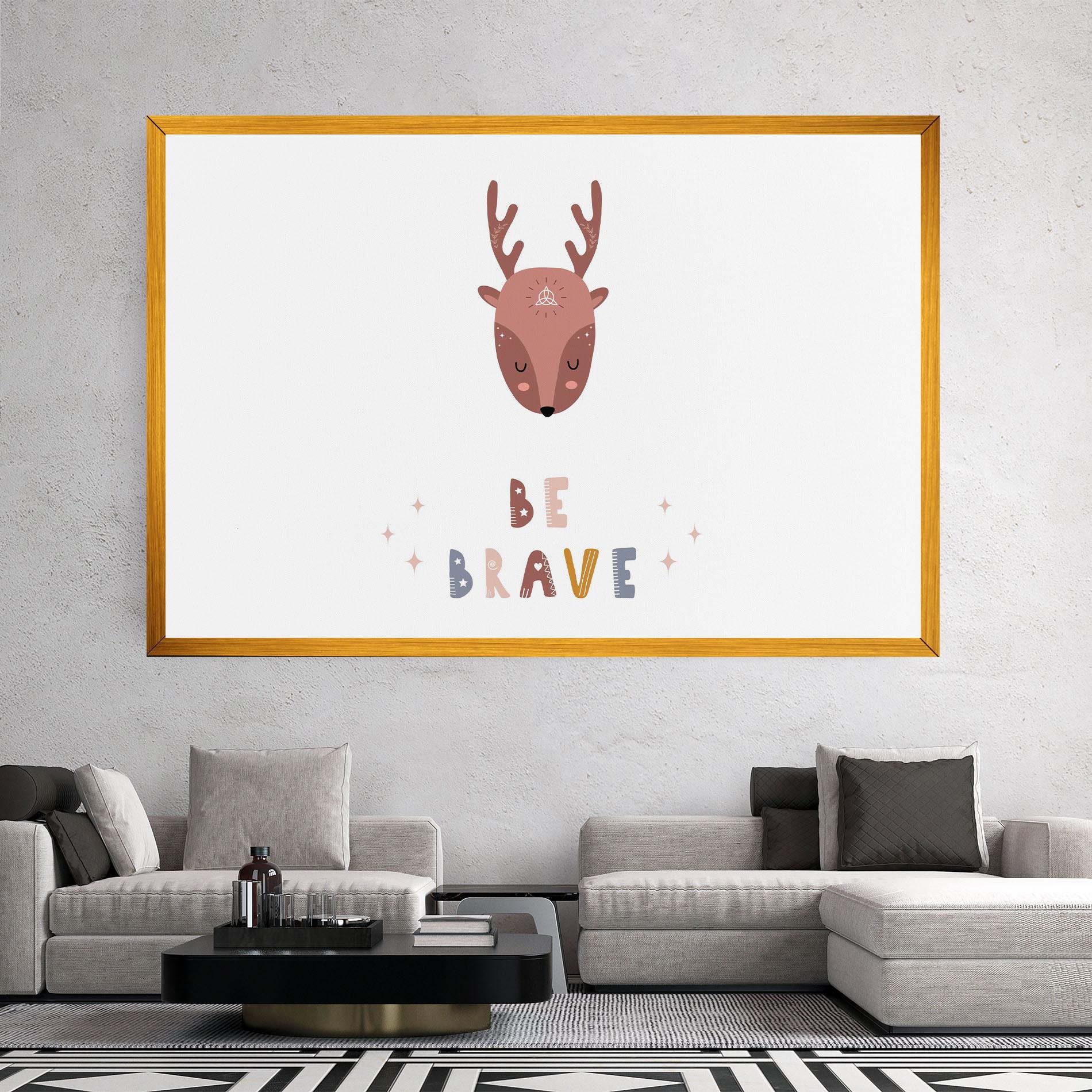Leinwandbild Brave Deer mockup 2