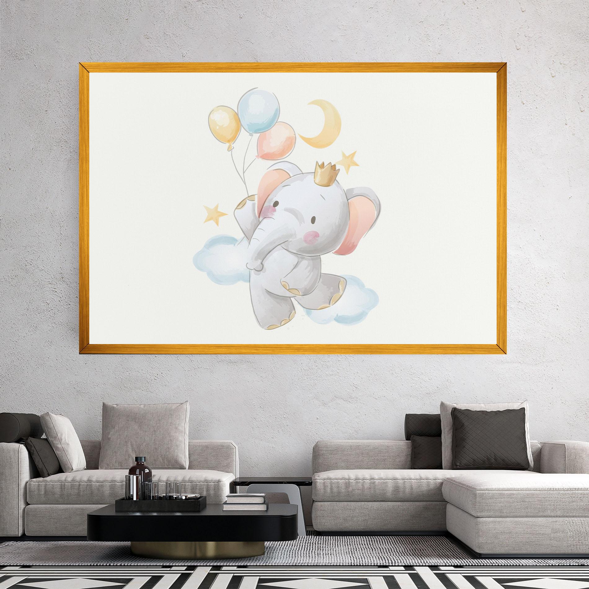 Leinwandbild Elephant Flying mockup 2