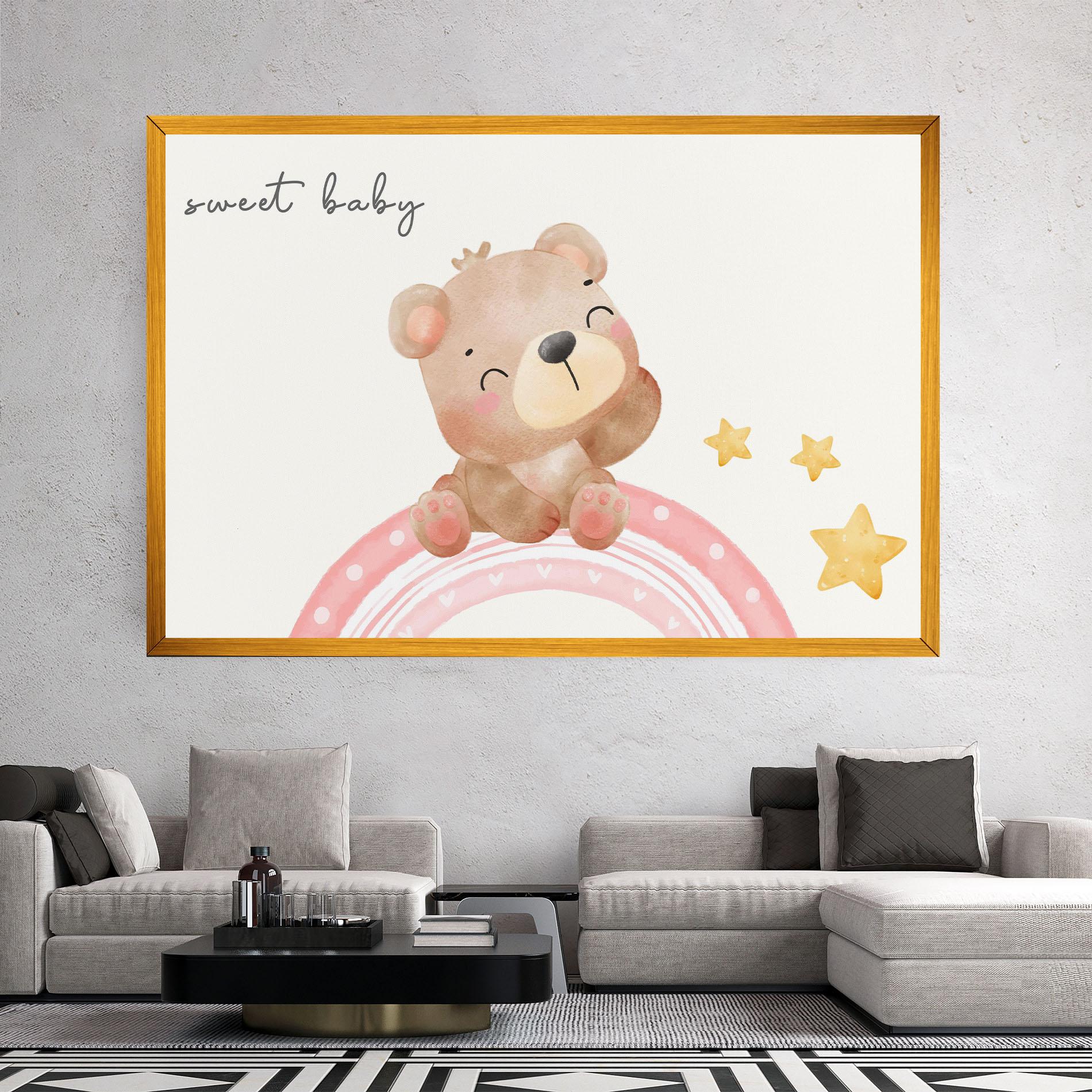 Leinwandbild Sweet Baby Bear mockup 2