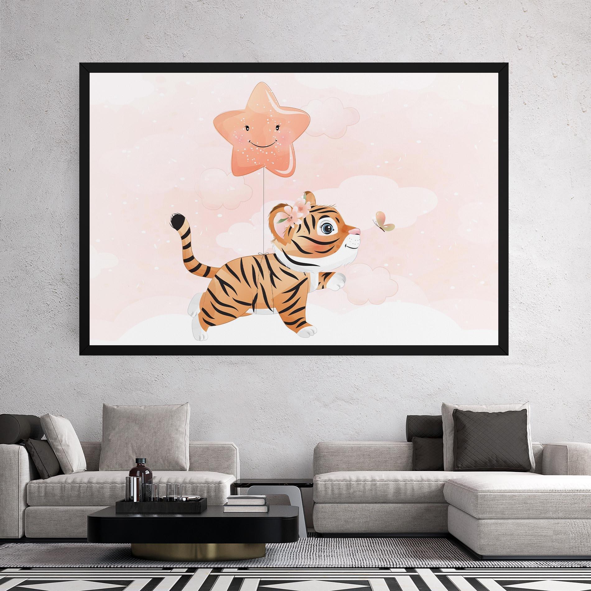 Leinwandbild Baby Tiger Art mockup 2