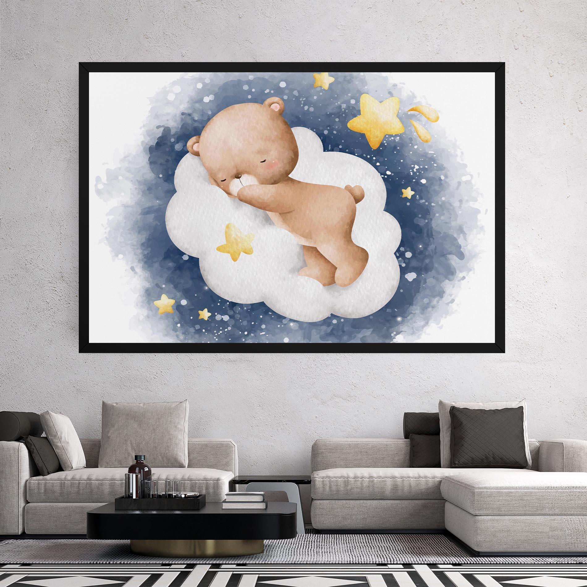 Leinwandbild Bear Cloud Sleep mockup 2