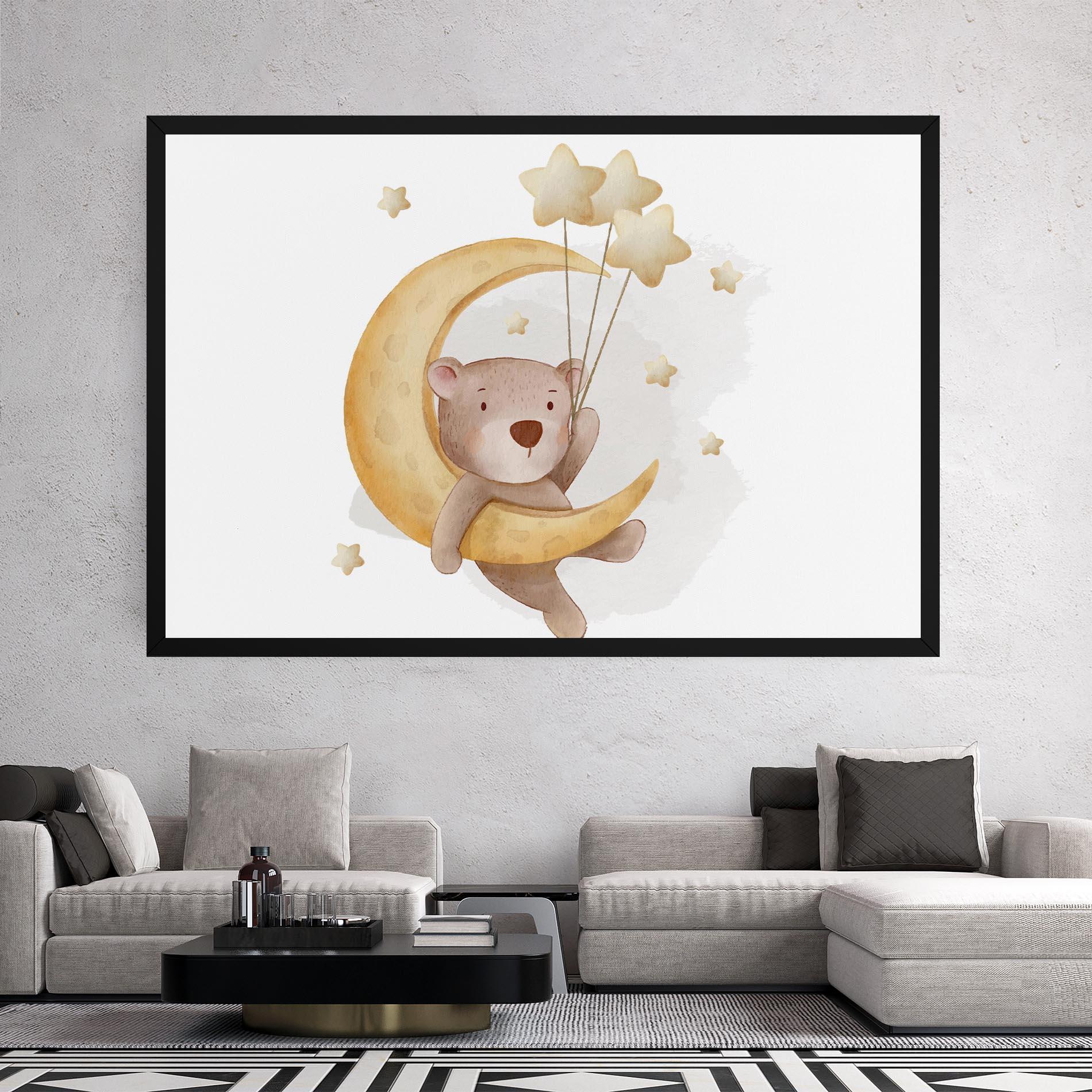 Leinwandbild Bear Moon mockup 2