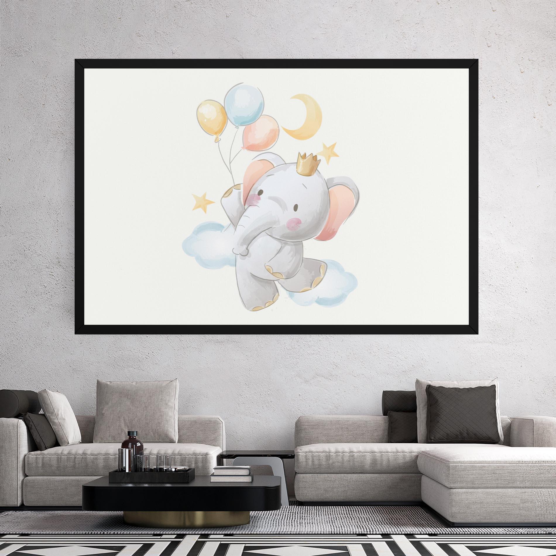 Leinwandbild Elephant Flying mockup 2