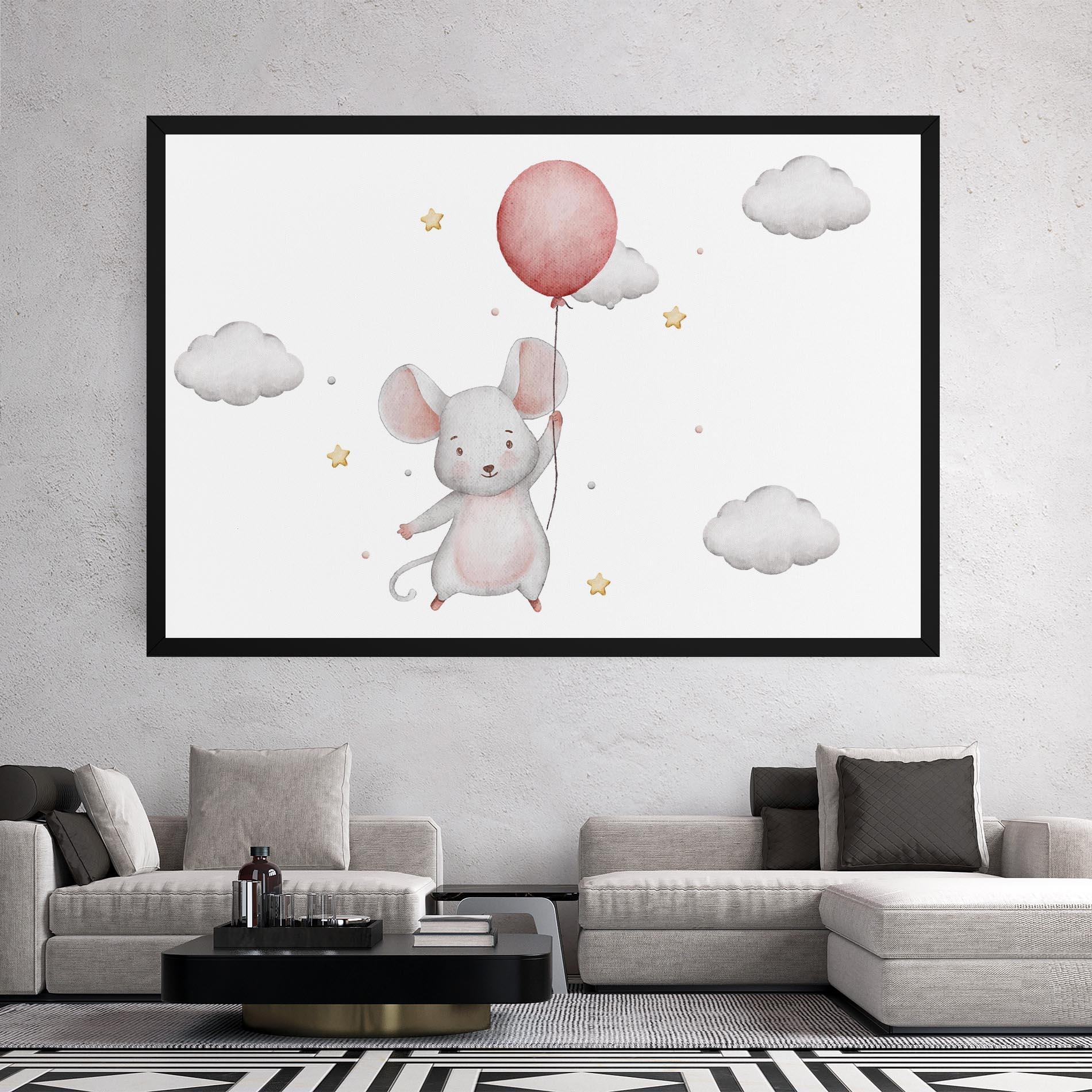 Leinwandbild Mouse Balloon mockup 2