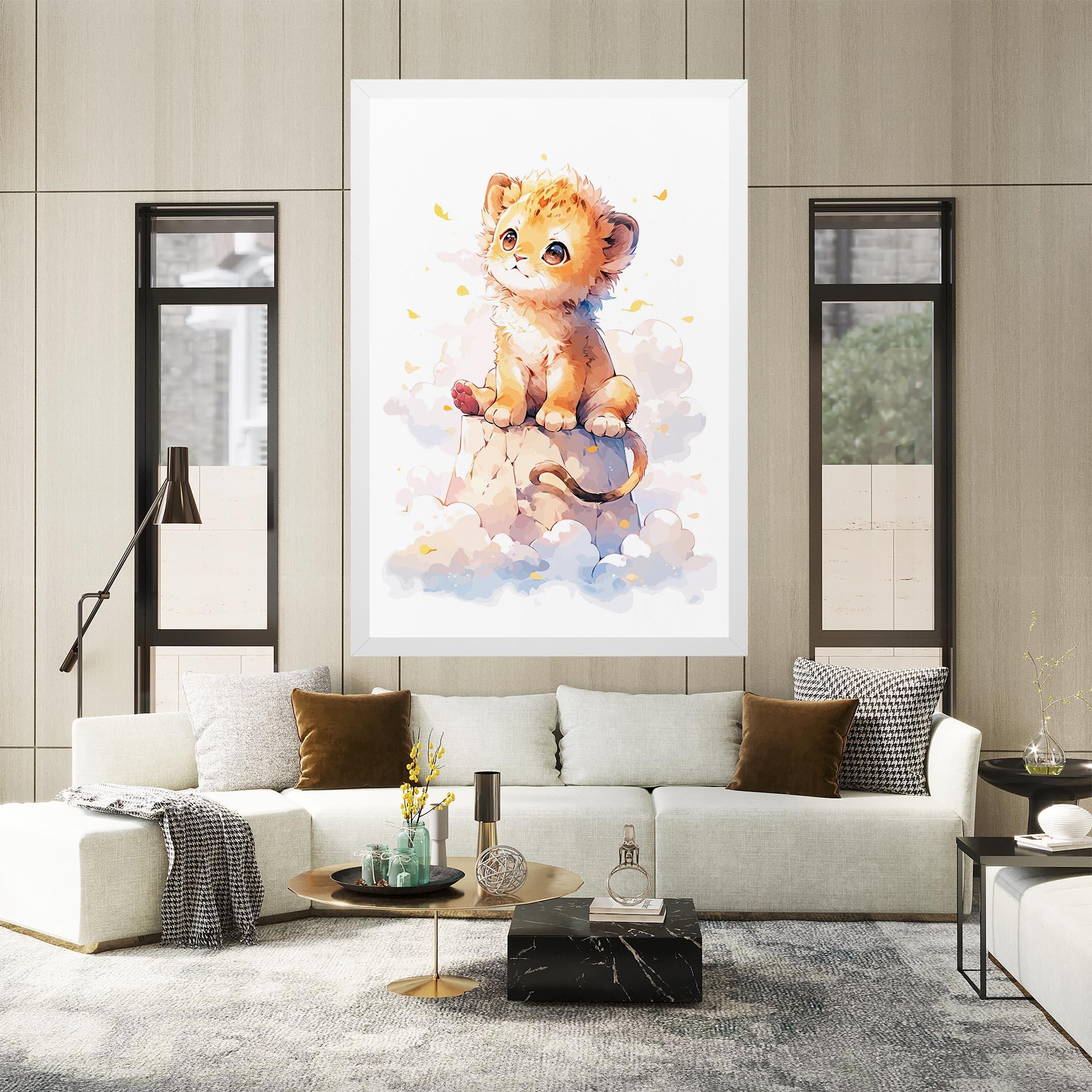 Leinwandbild Cute Cloud Lion mockup 2