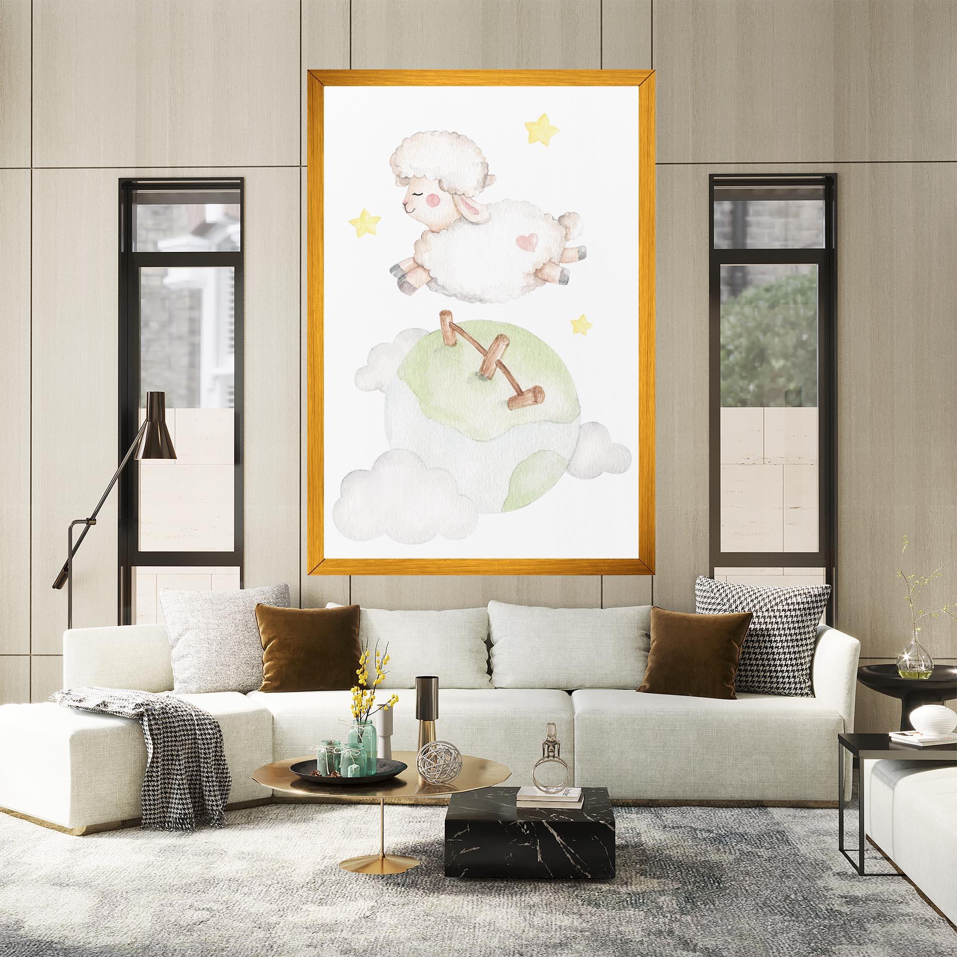 Leinwandbild Sheep Jump mockup 2