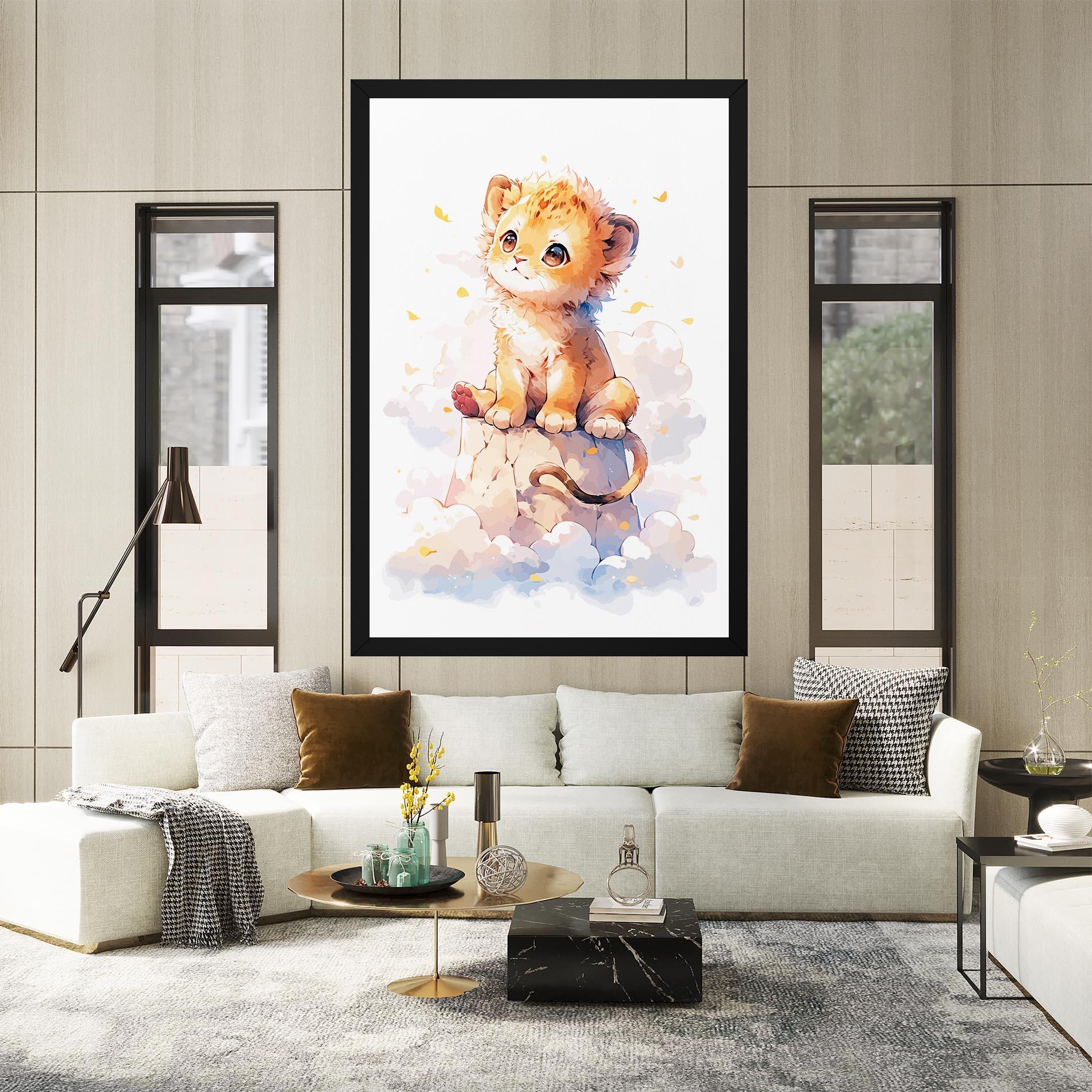 Leinwandbild Cute Cloud Lion mockup 2