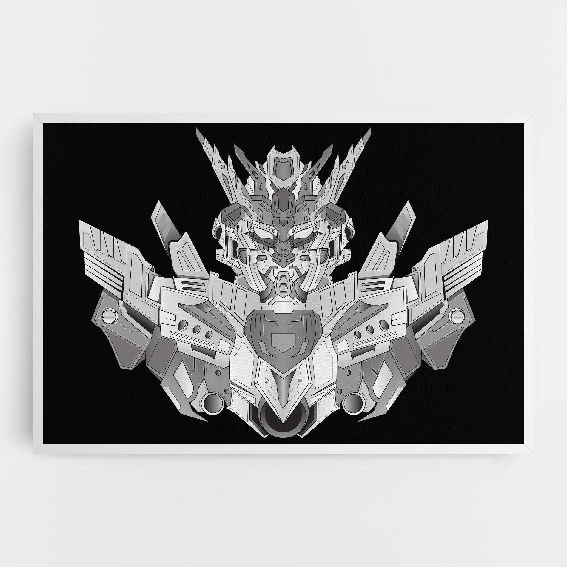 Leinwandbild Grey Robot mockup 0