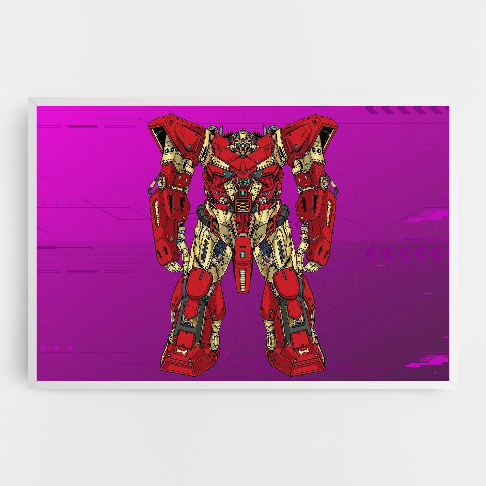 Leinwandbild Red Cream Robot mockup 0