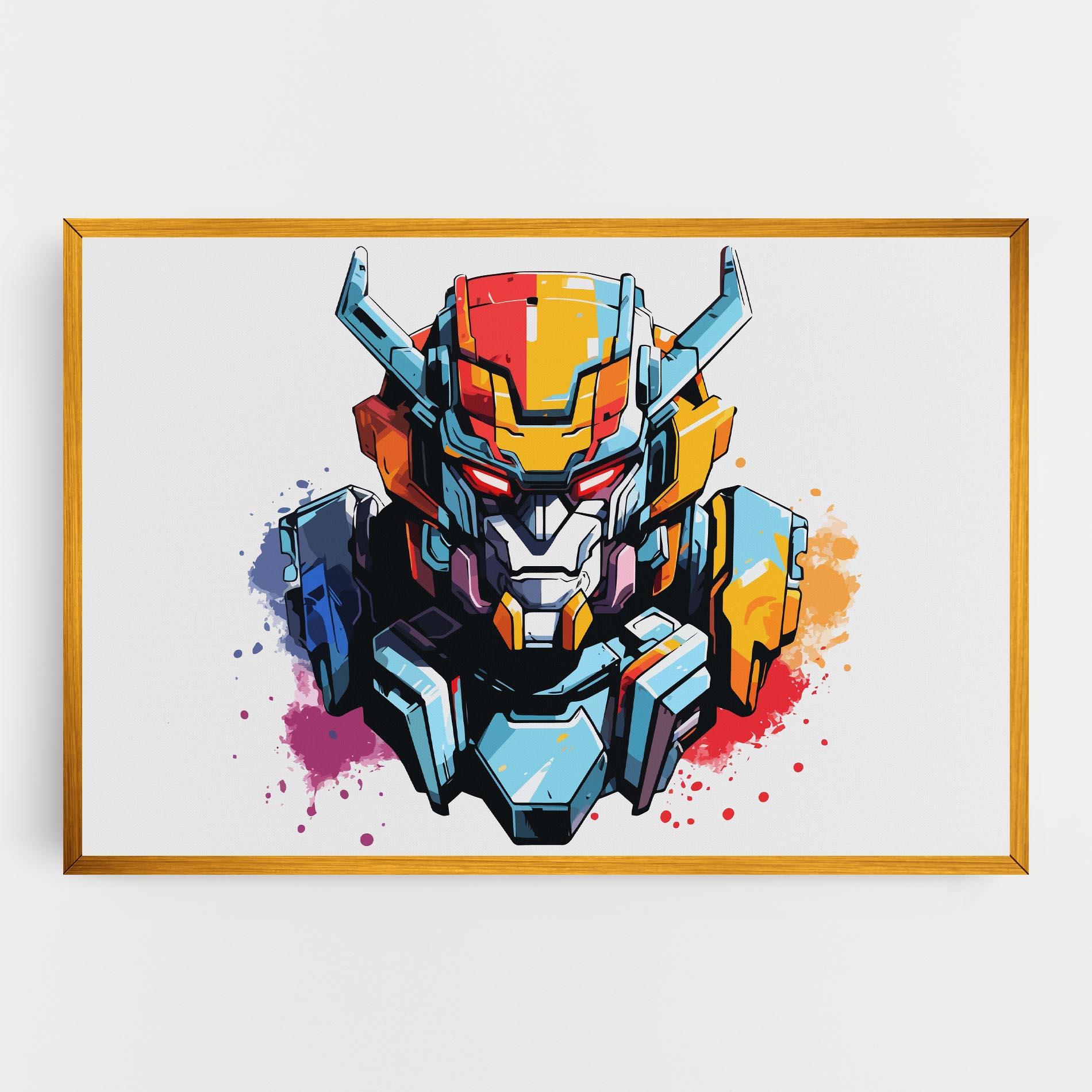 Leinwandbild Colorful Robot mockup 0