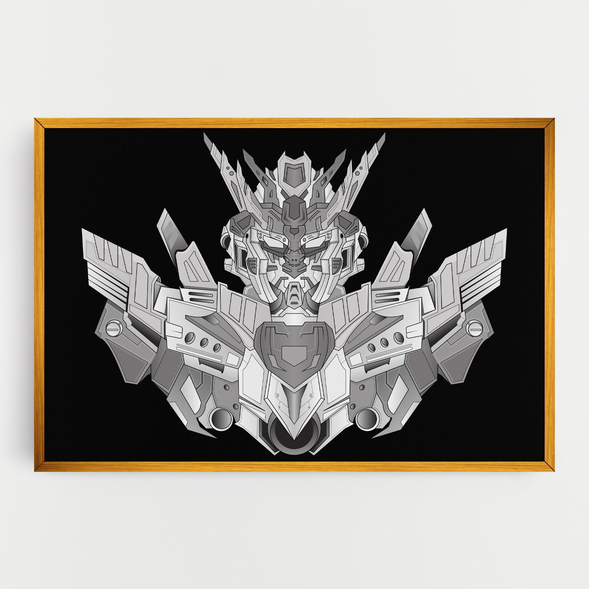 Leinwandbild Grey Robot mockup 0