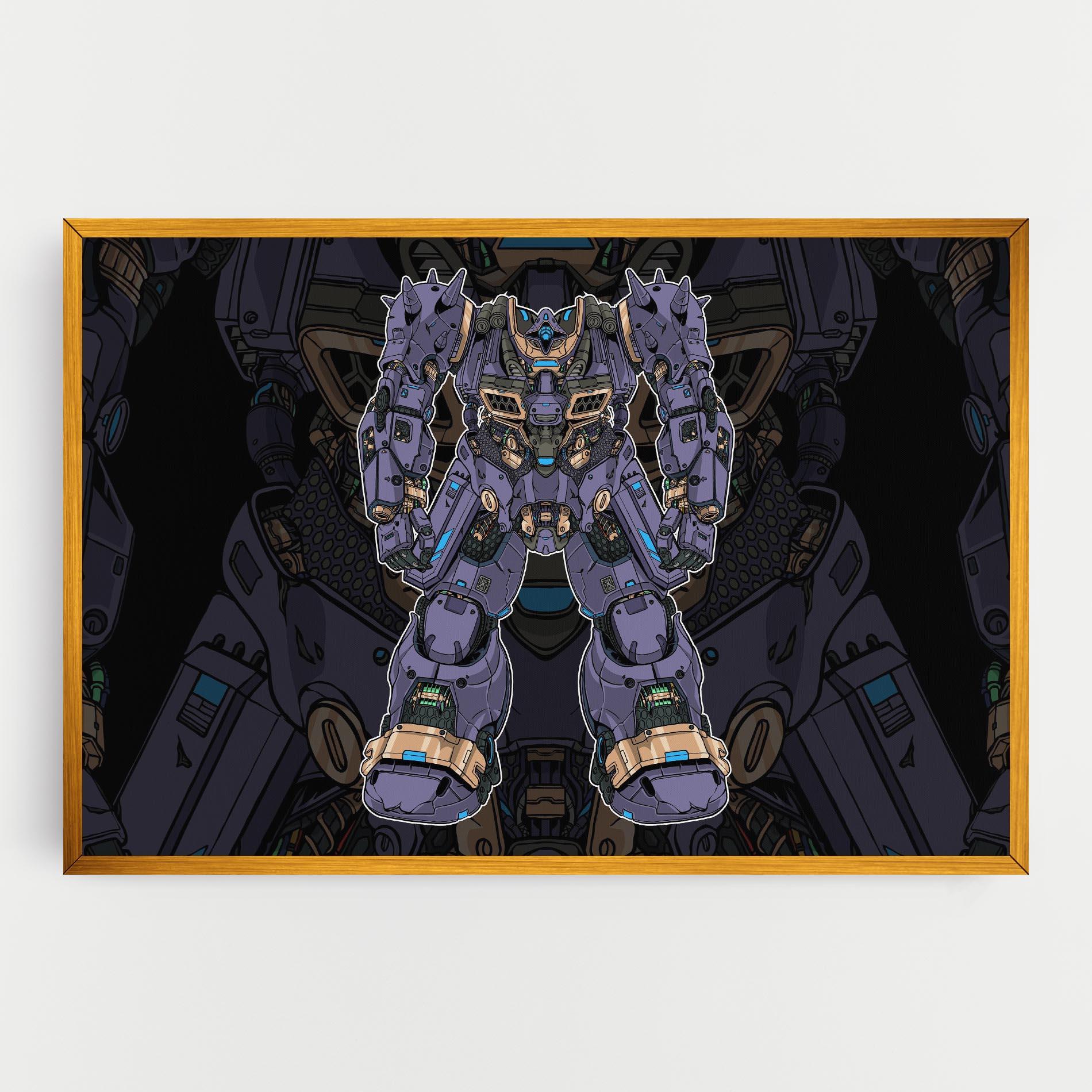 Leinwandbild Purple Cream Robot mockup 0