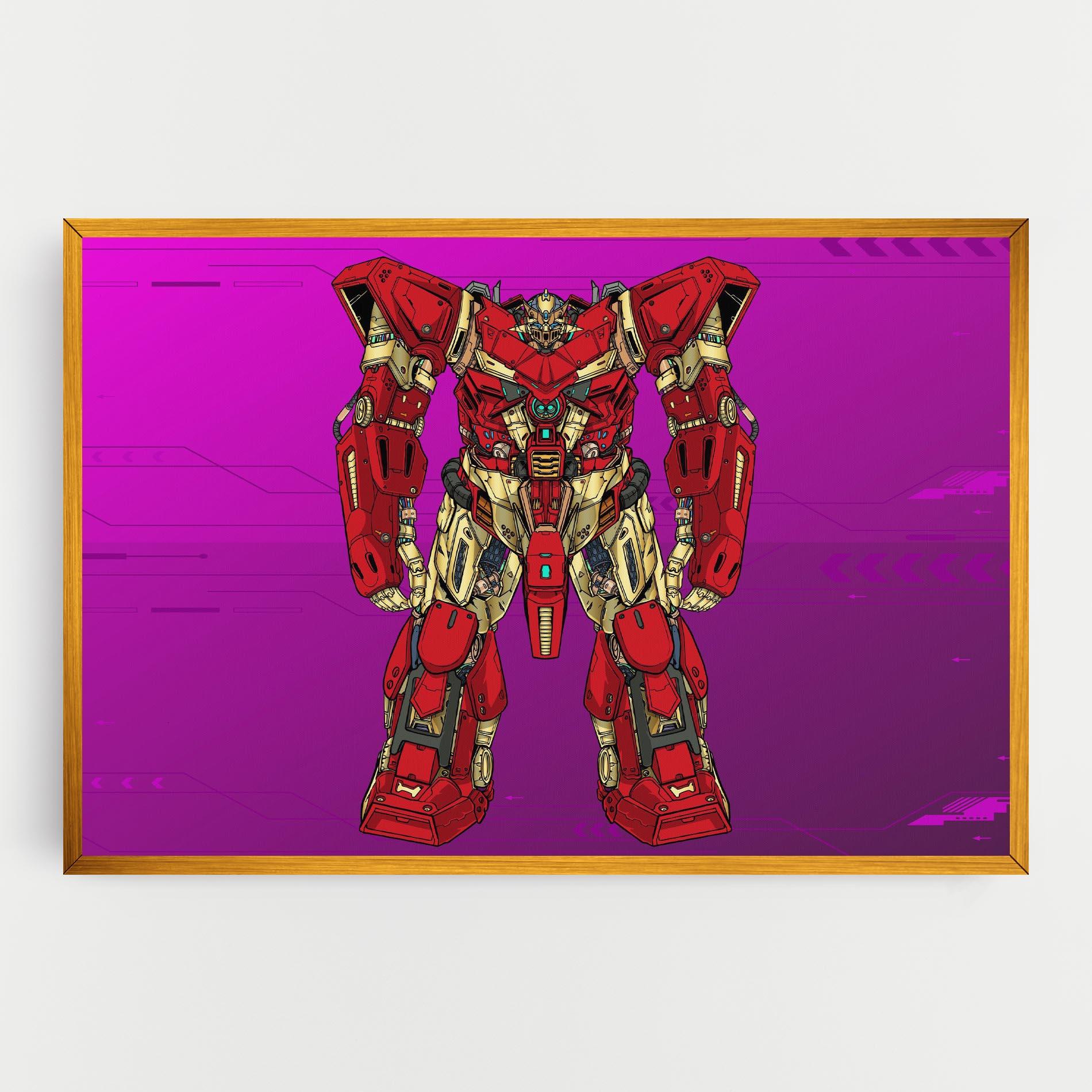 Leinwandbild Red Cream Robot mockup 0
