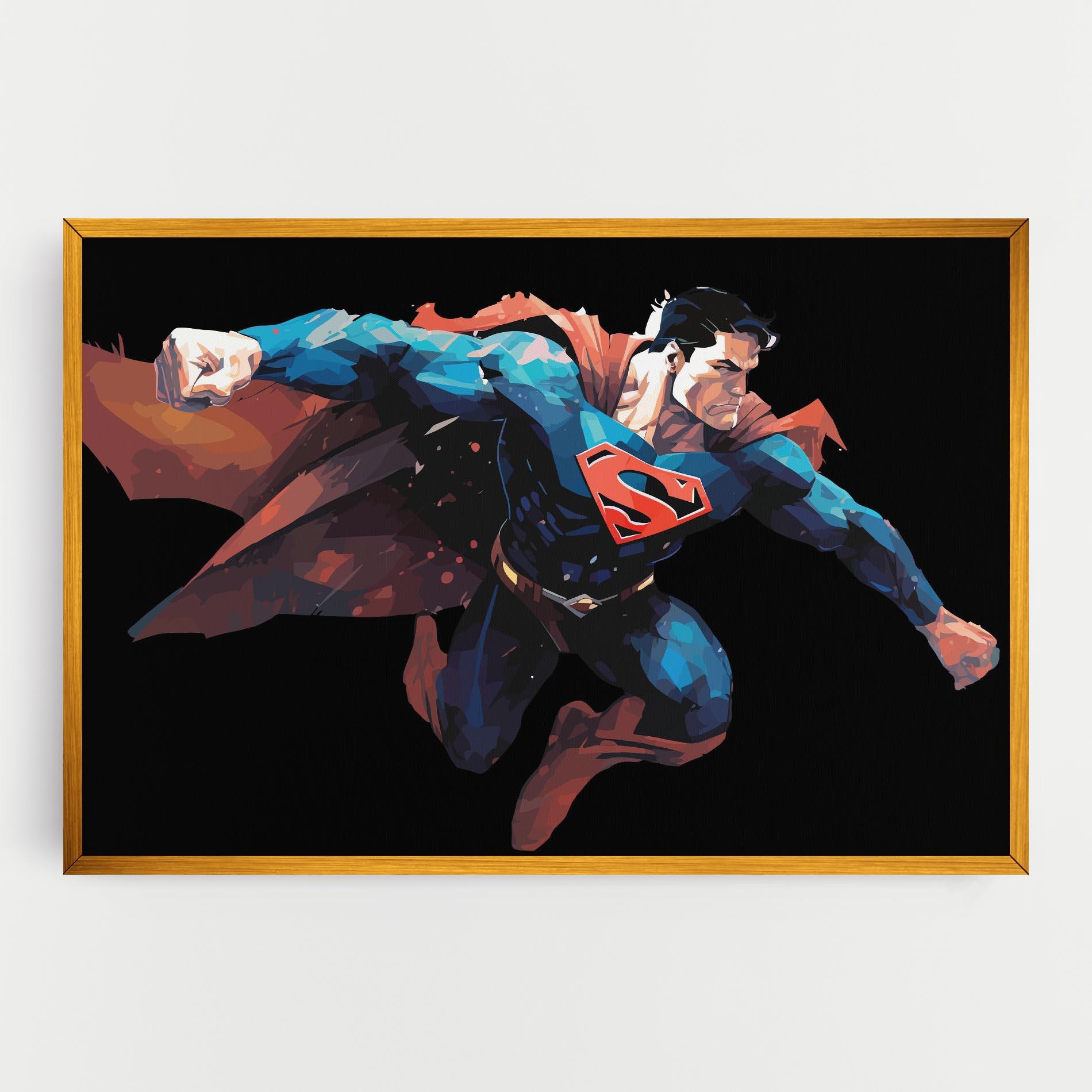 Leinwandbild Superman Jump mockup 0