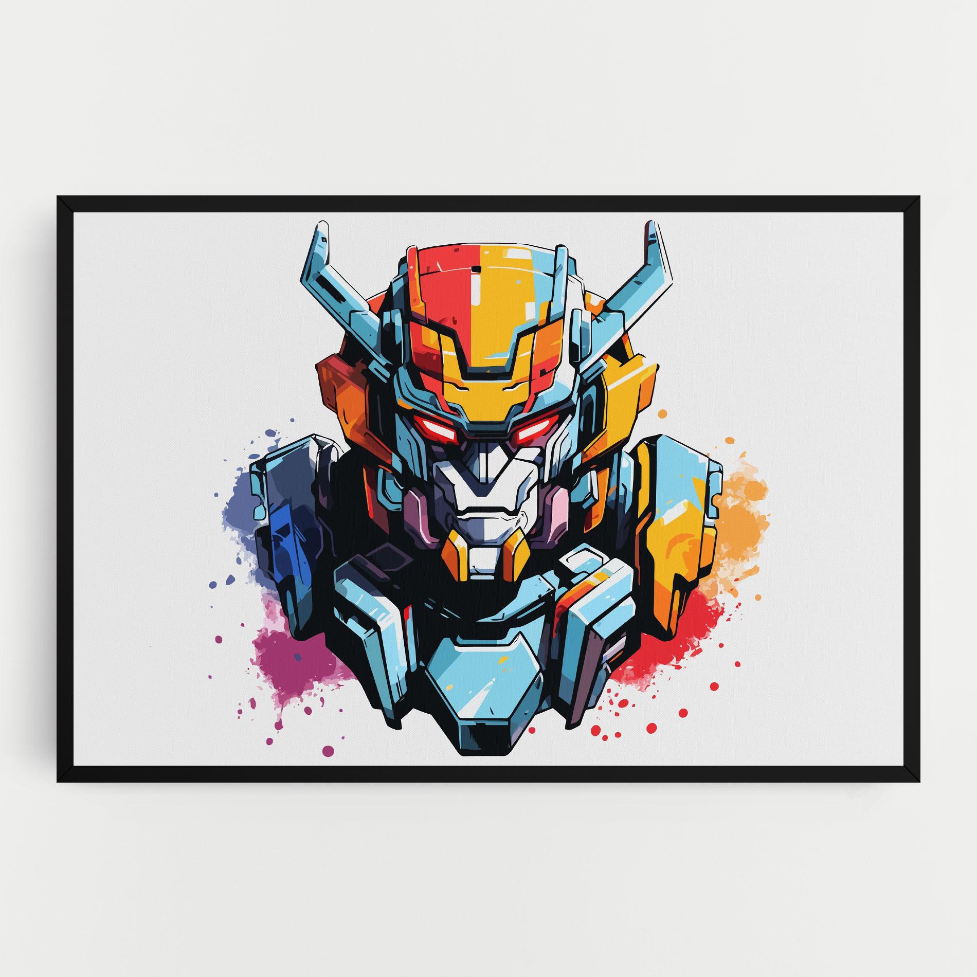 Leinwandbild Colorful Robot mockup 0