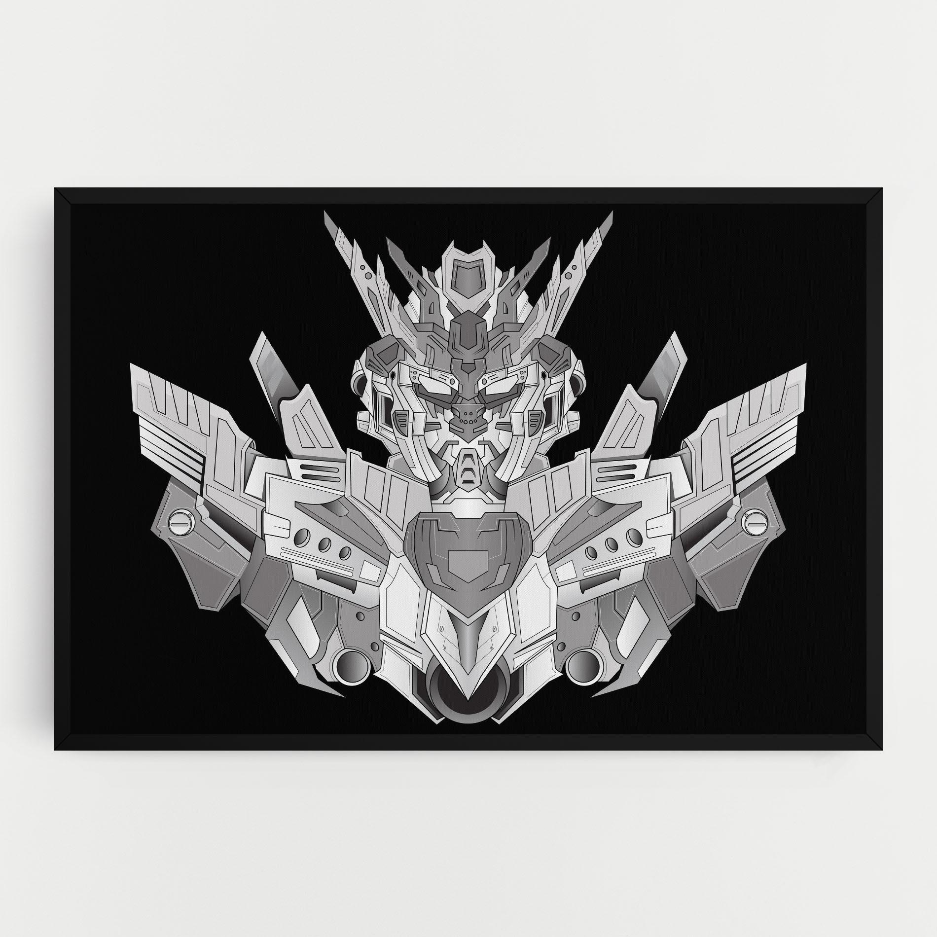 Leinwandbild Grey Robot mockup 0