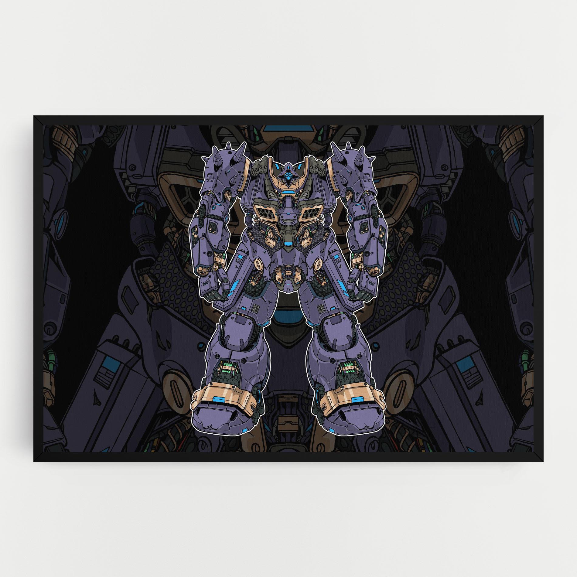 Leinwandbild Purple Cream Robot mockup 0