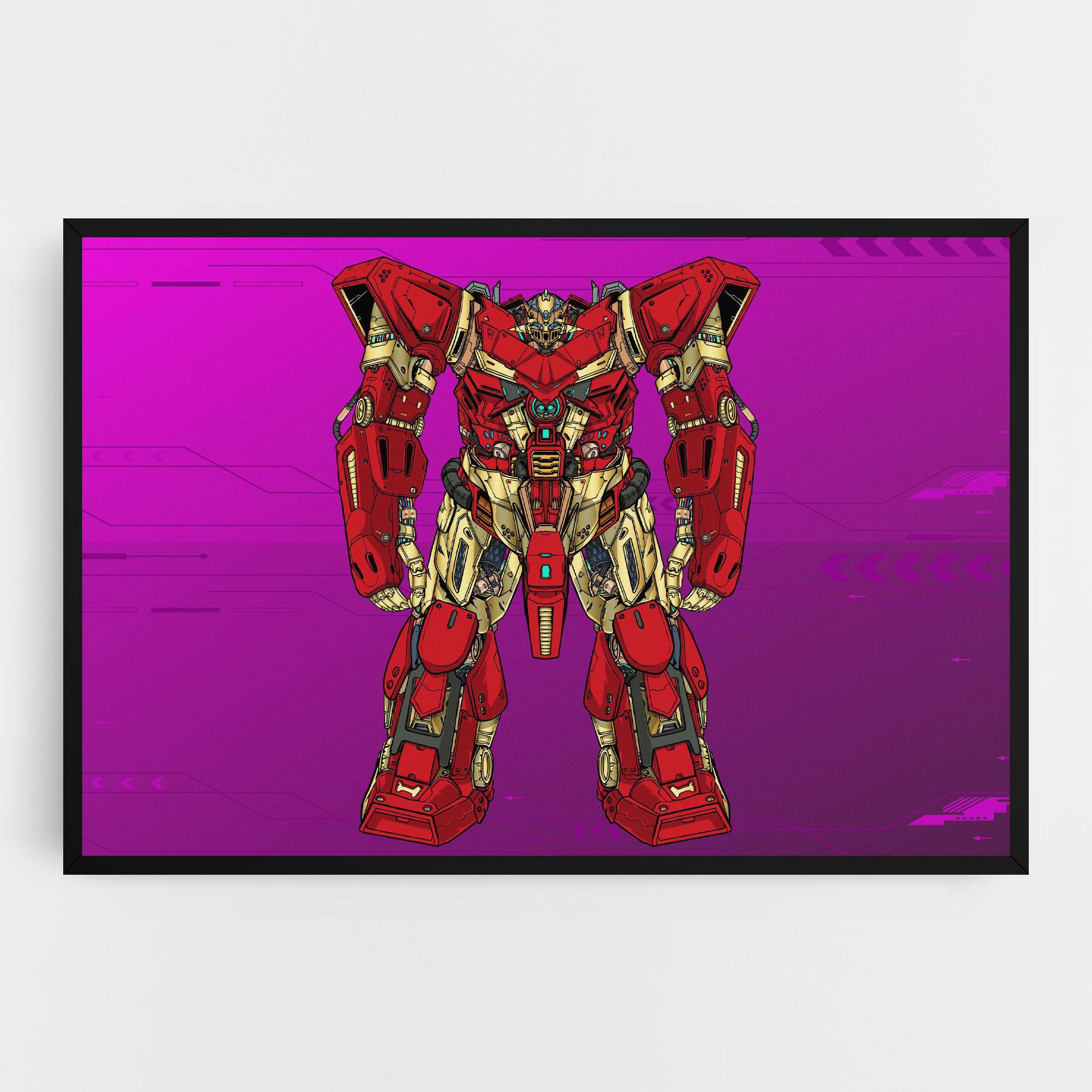 Leinwandbild Red Cream Robot mockup 0