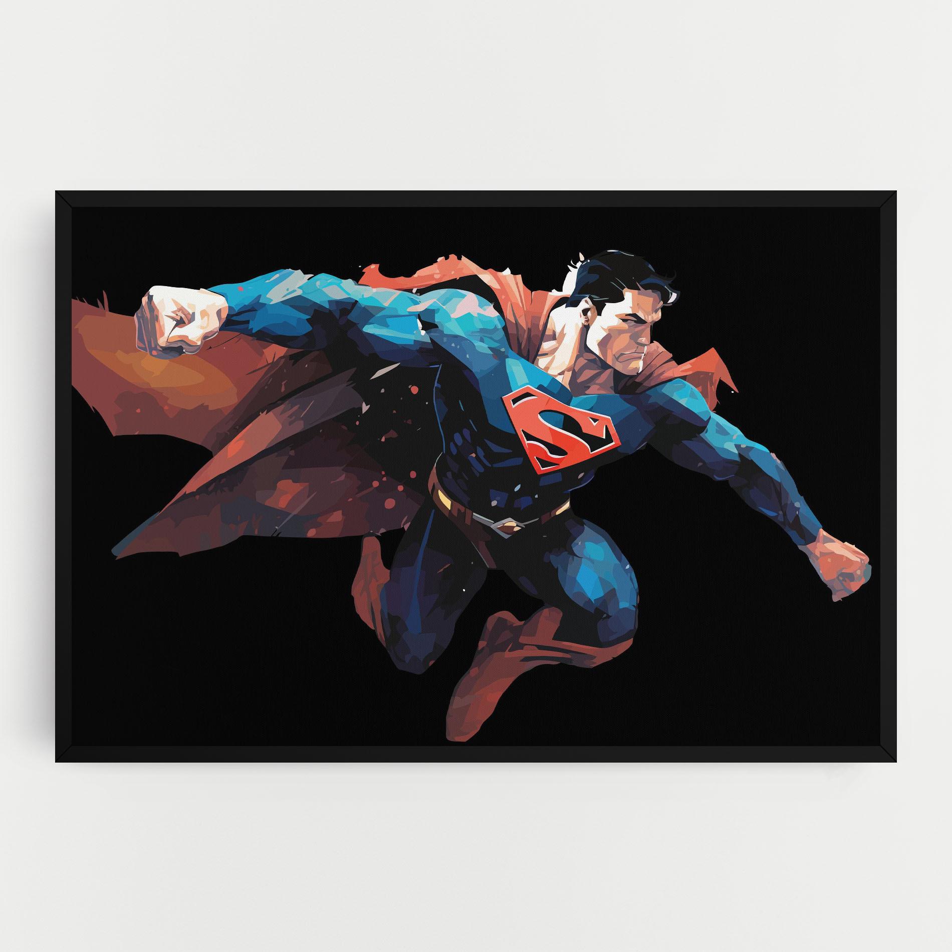 Leinwandbild Superman Jump mockup 0