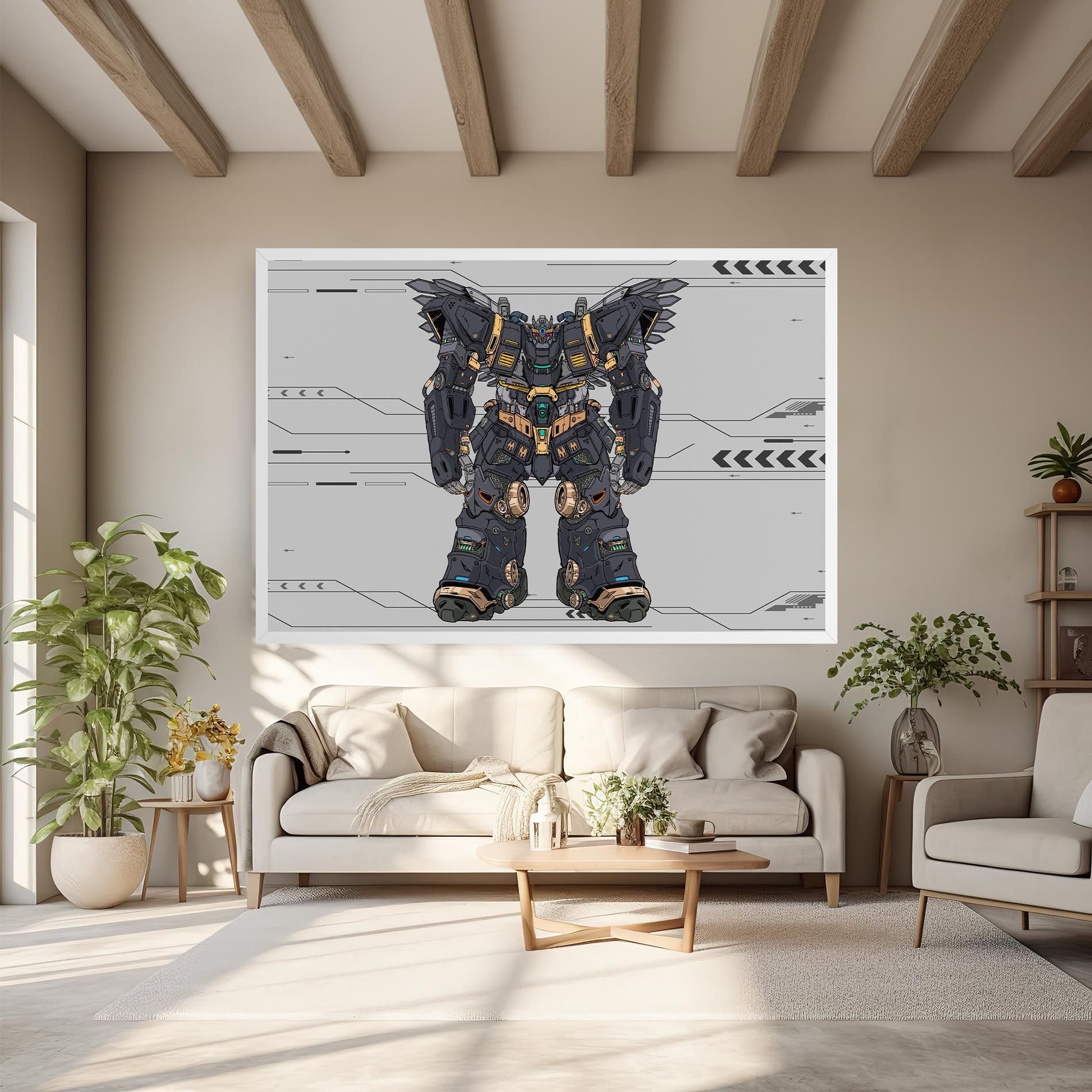 Grey Yelloy Robot mockup 6