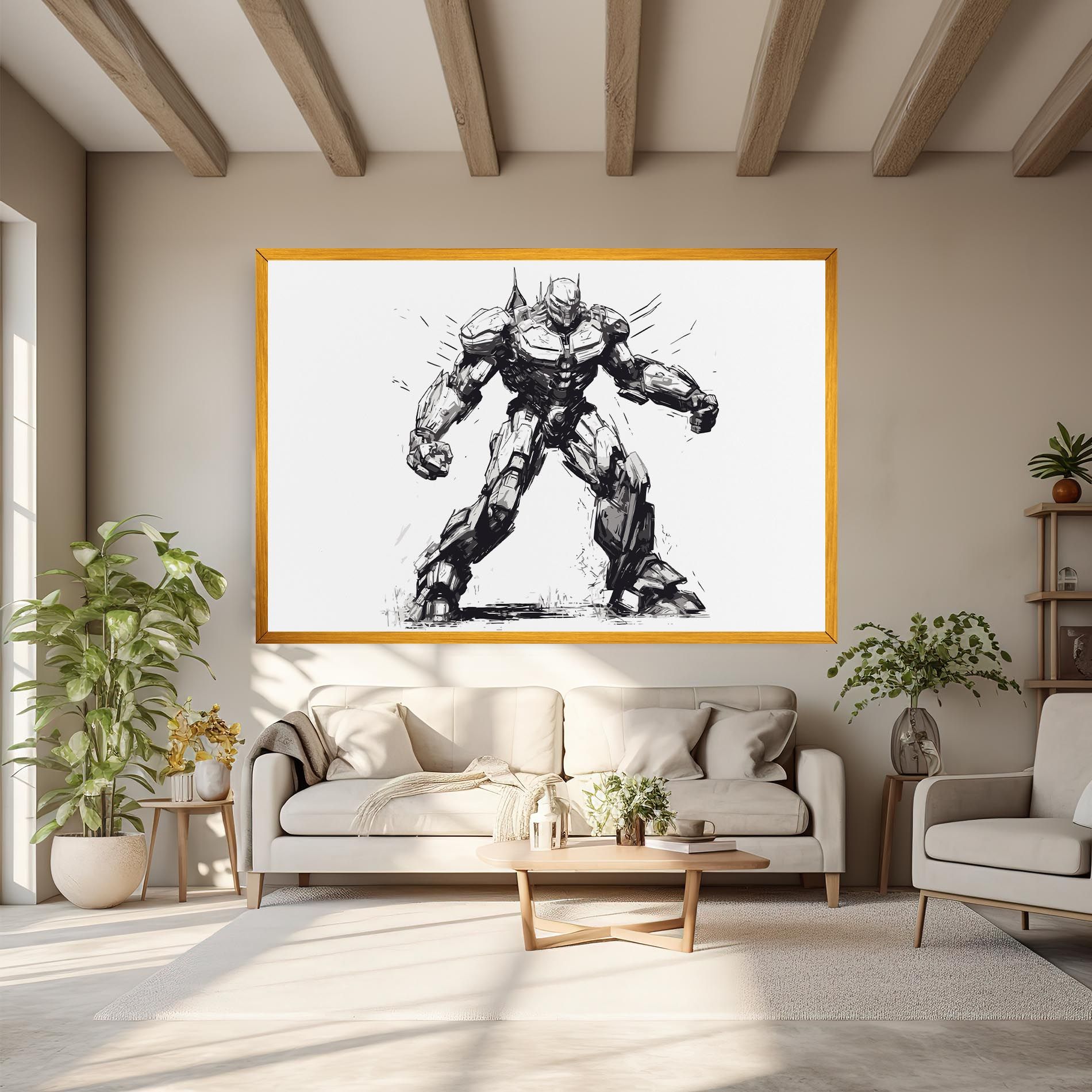 Grey White Robot mockup 6