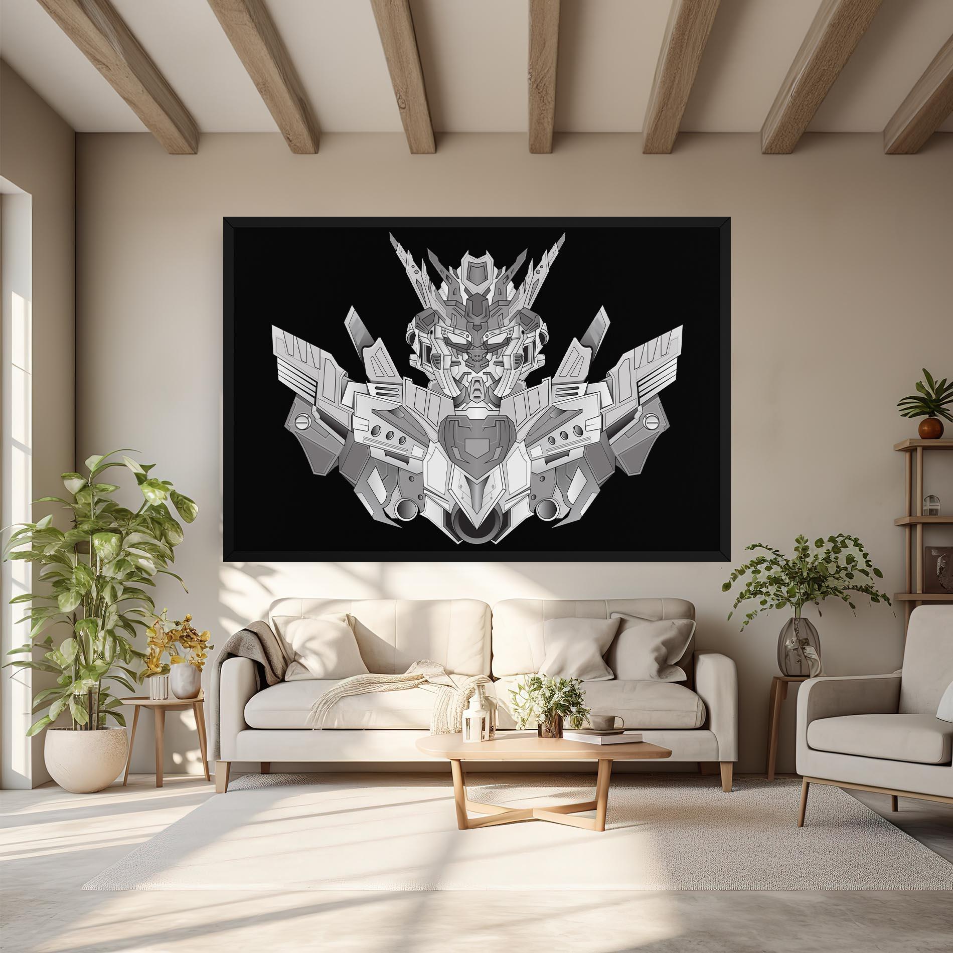 Leinwandbild Grey Robot mockup 6