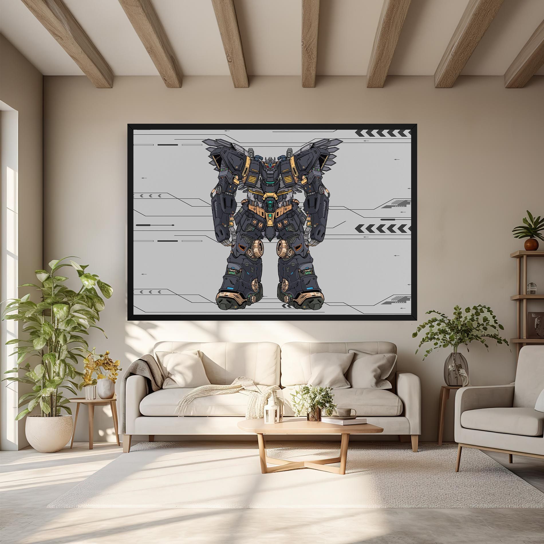 Grey Yelloy Robot mockup 6