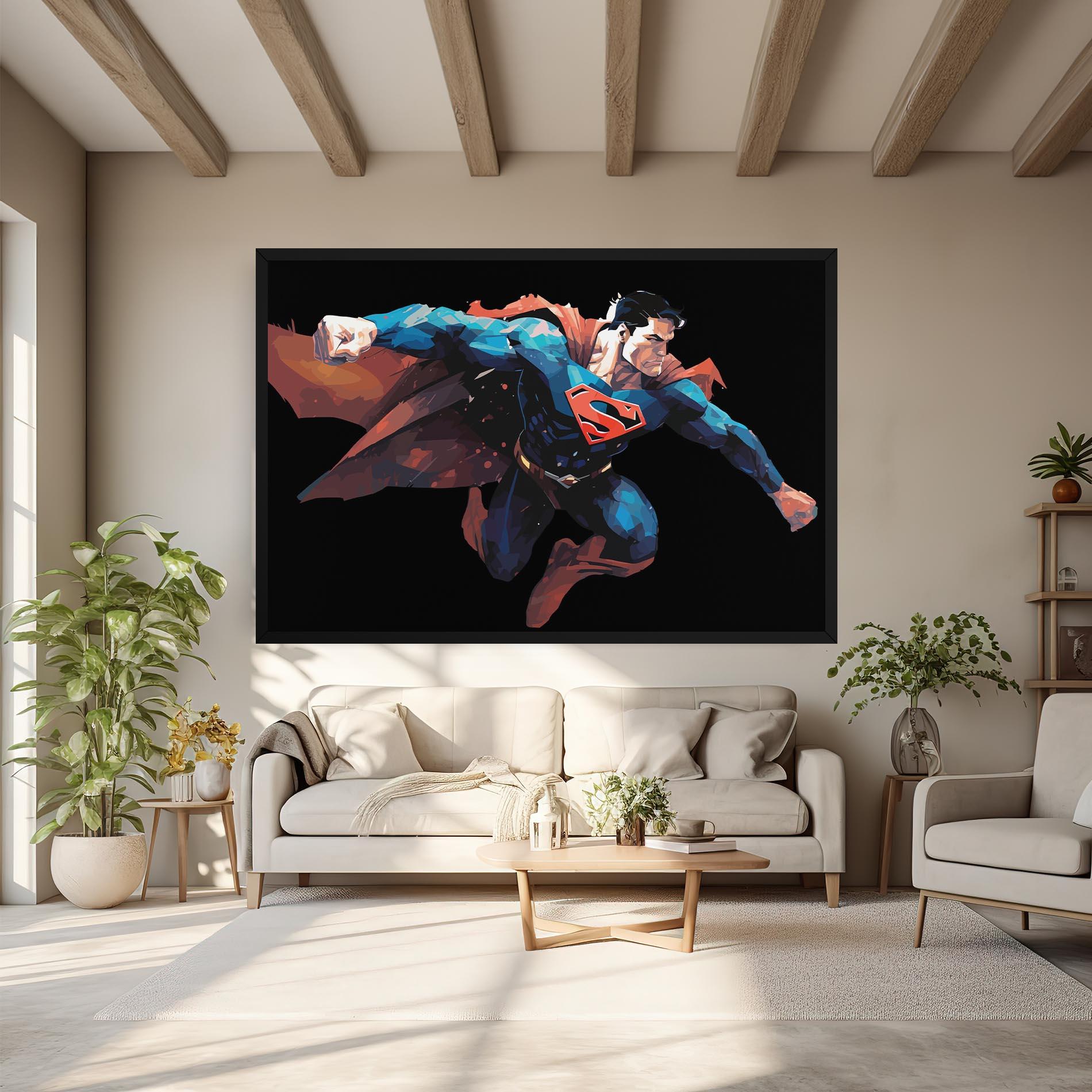Leinwandbild Superman Jump mockup 6