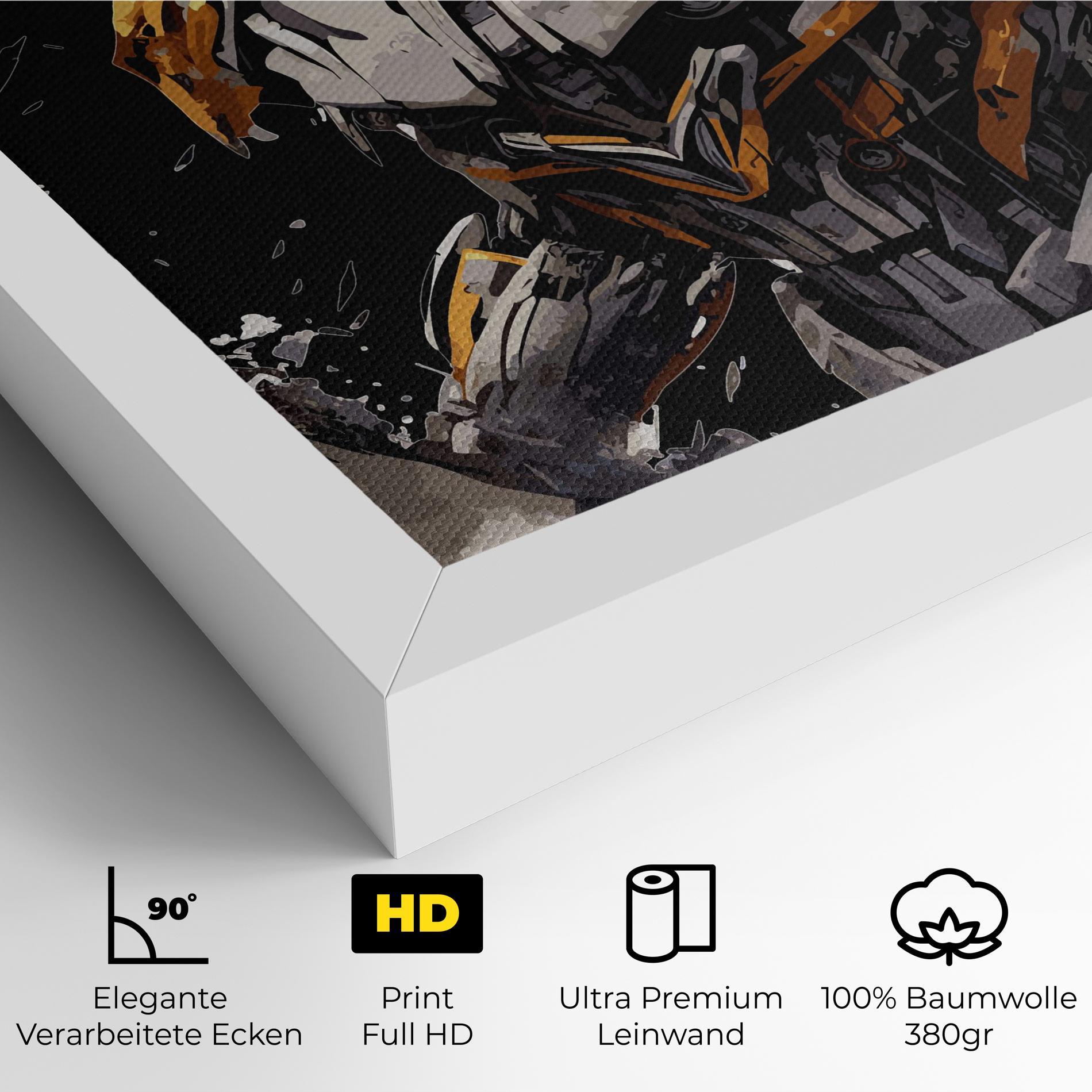Leinwandbild Grey Transformers mockup 4
