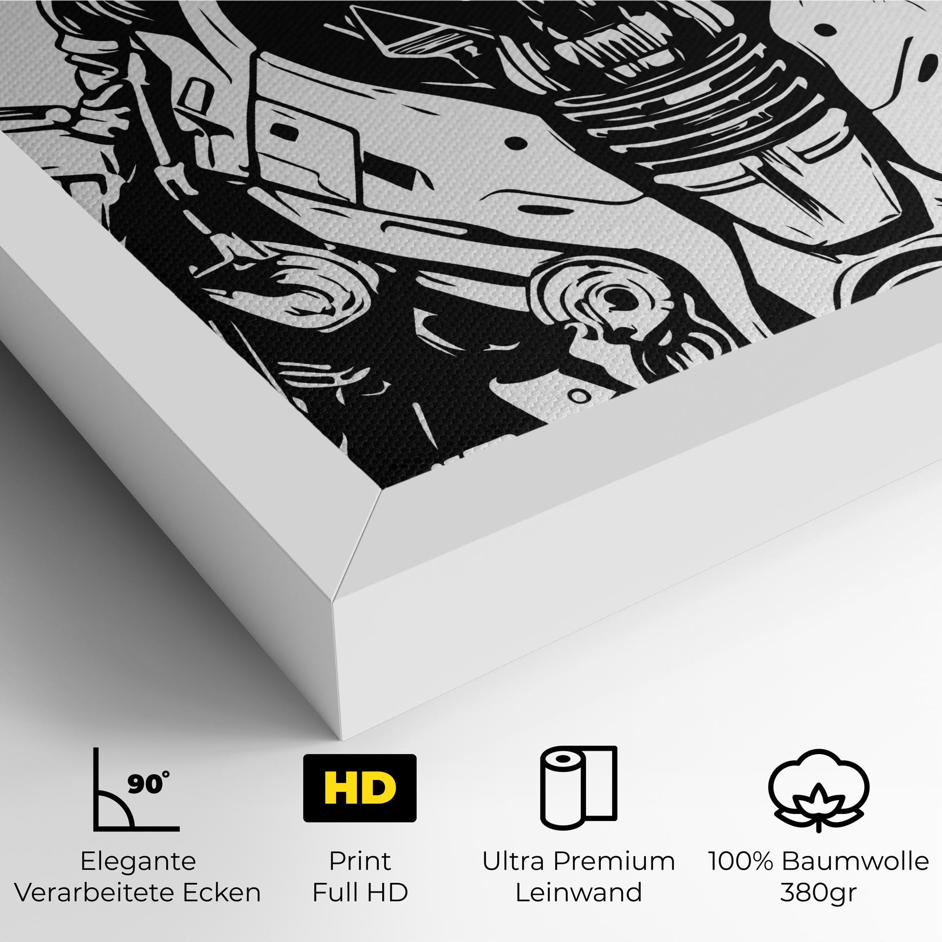 Leinwandbild Military Robot mockup 4