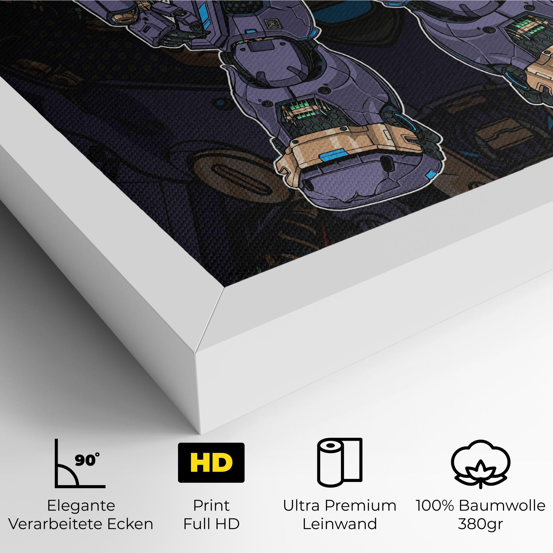 Leinwandbild Purple Cream Robot mockup 4