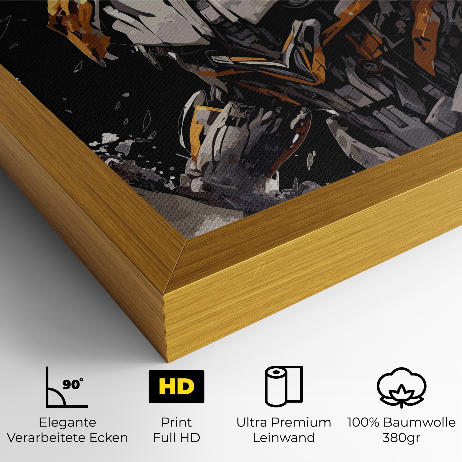 Leinwandbild Grey Transformers mockup 4