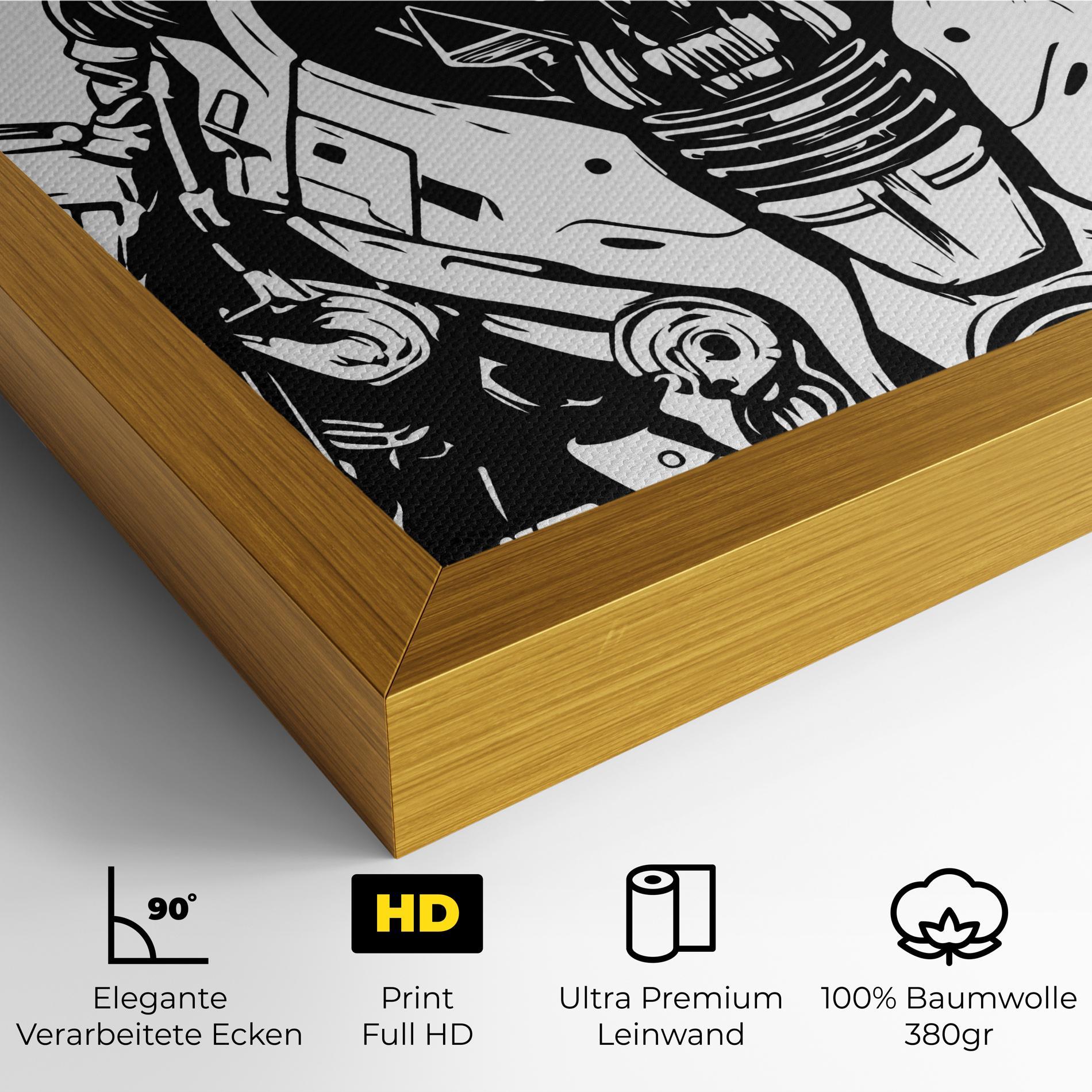 Leinwandbild Military Robot mockup 4