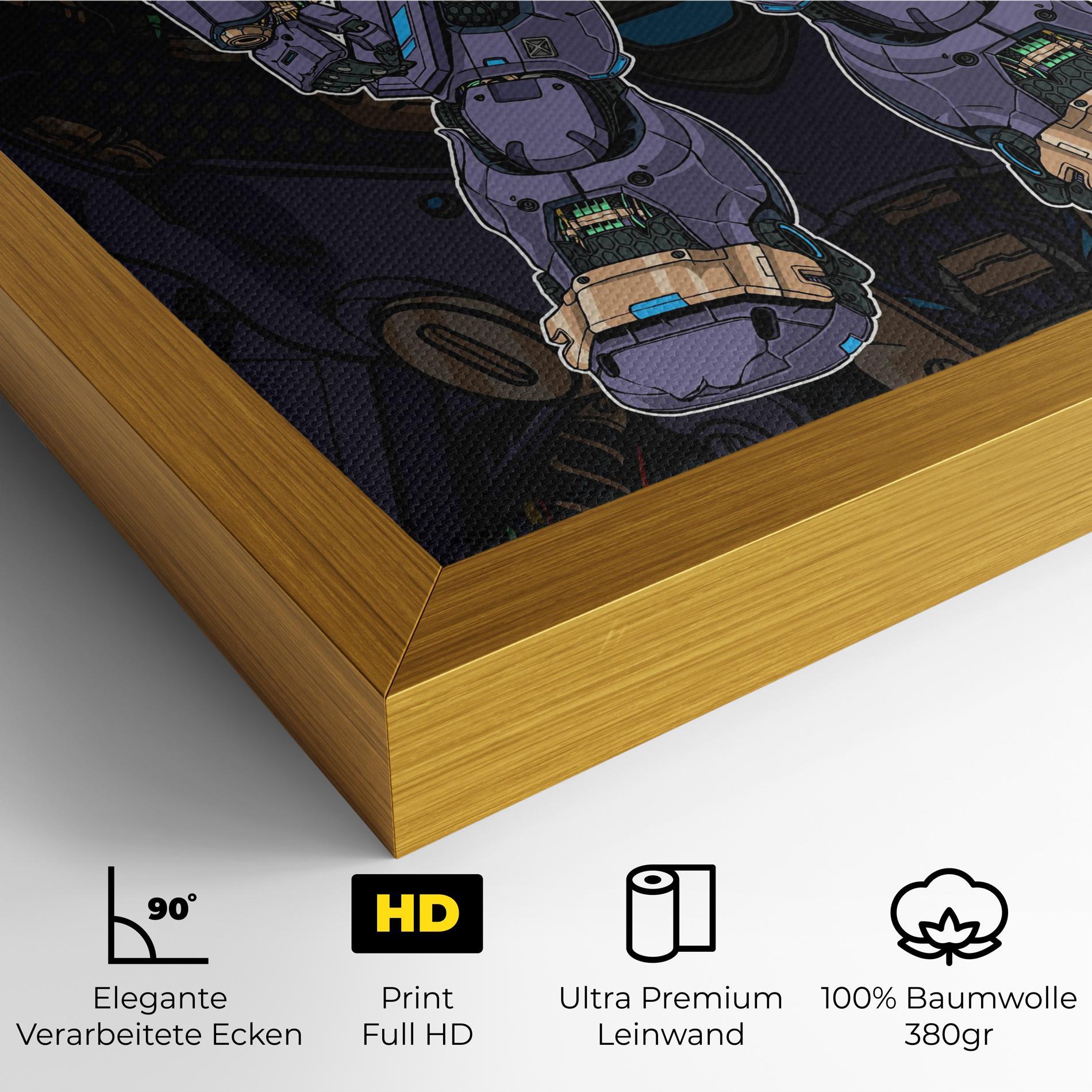 Leinwandbild Purple Cream Robot mockup 4