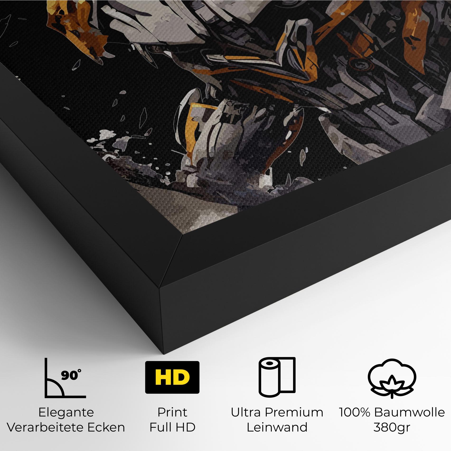 Leinwandbild Grey Transformers mockup 4