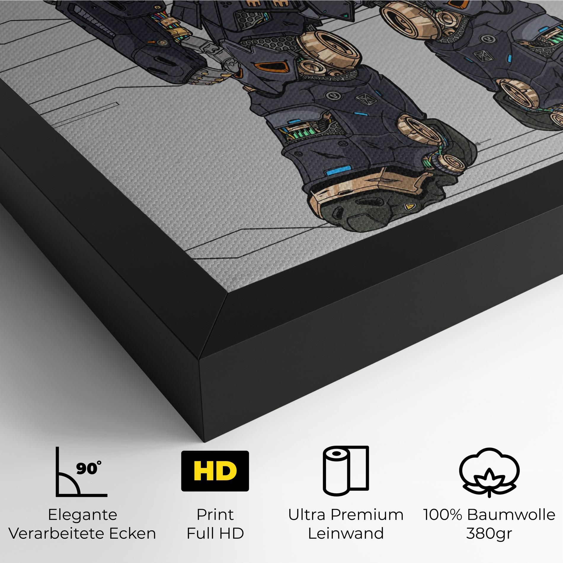 Grey Yelloy Robot mockup 4