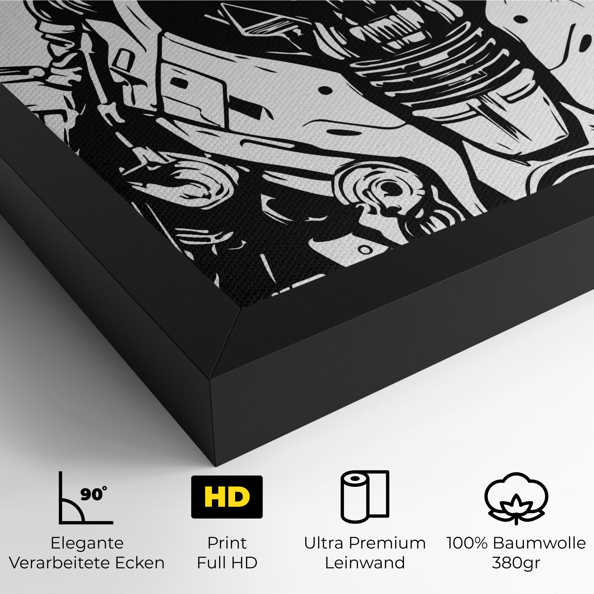 Leinwandbild Military Robot mockup 4