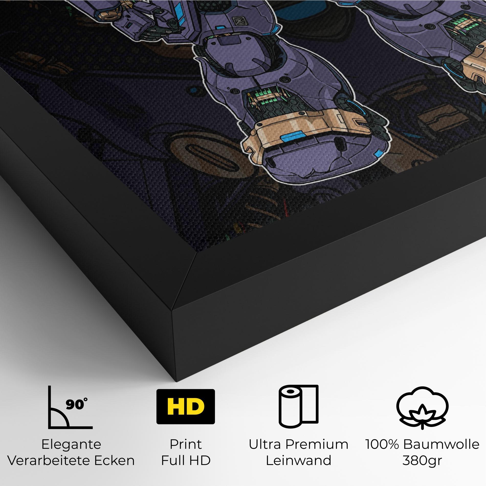 Leinwandbild Purple Cream Robot mockup 4